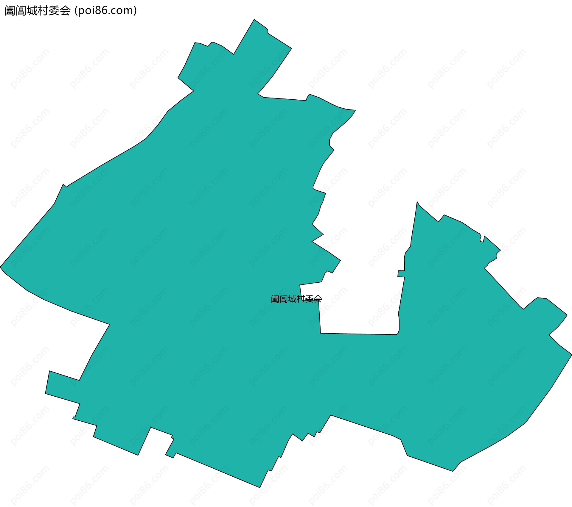 阖闾城村委会边界地图