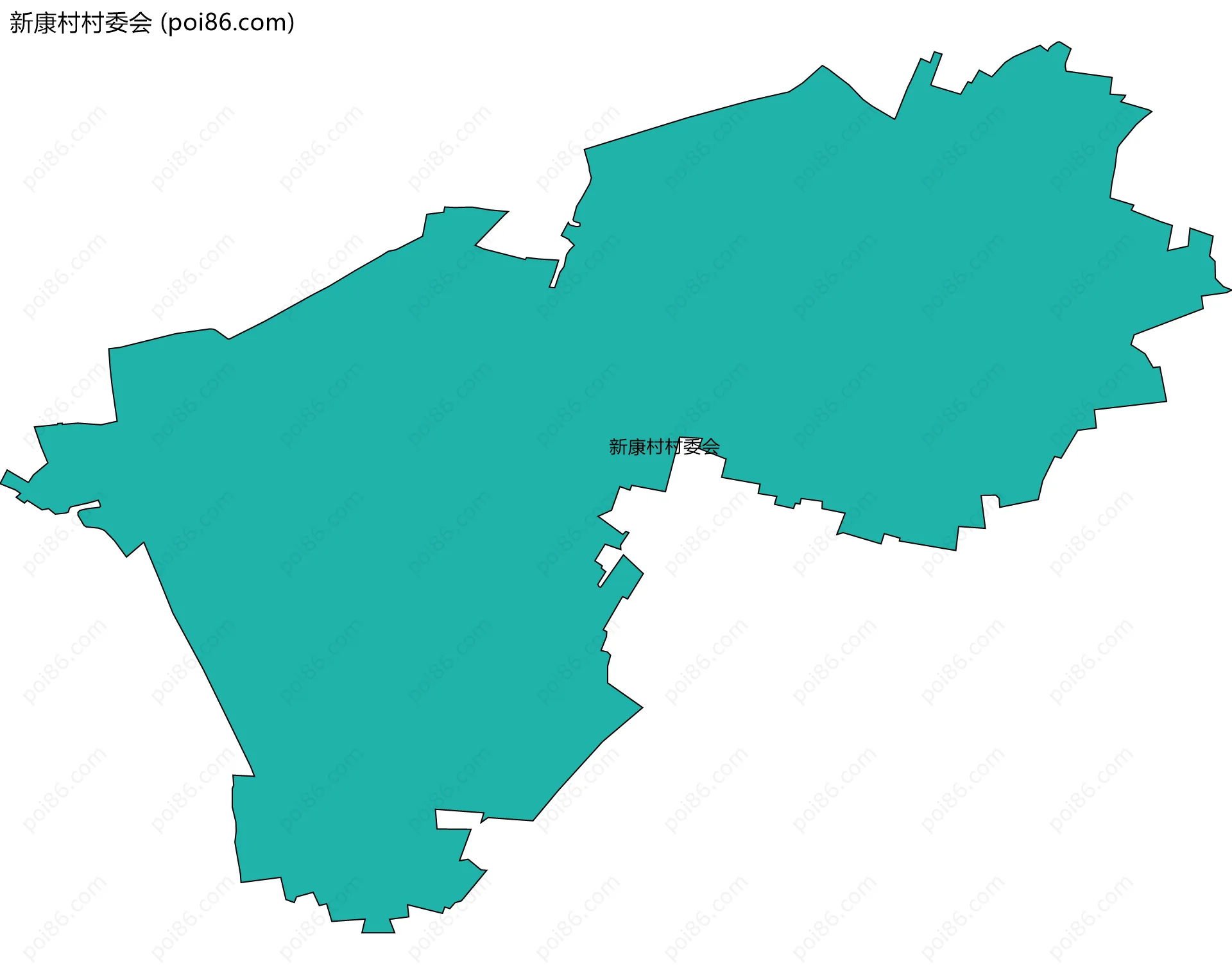 新康村村委会边界地图