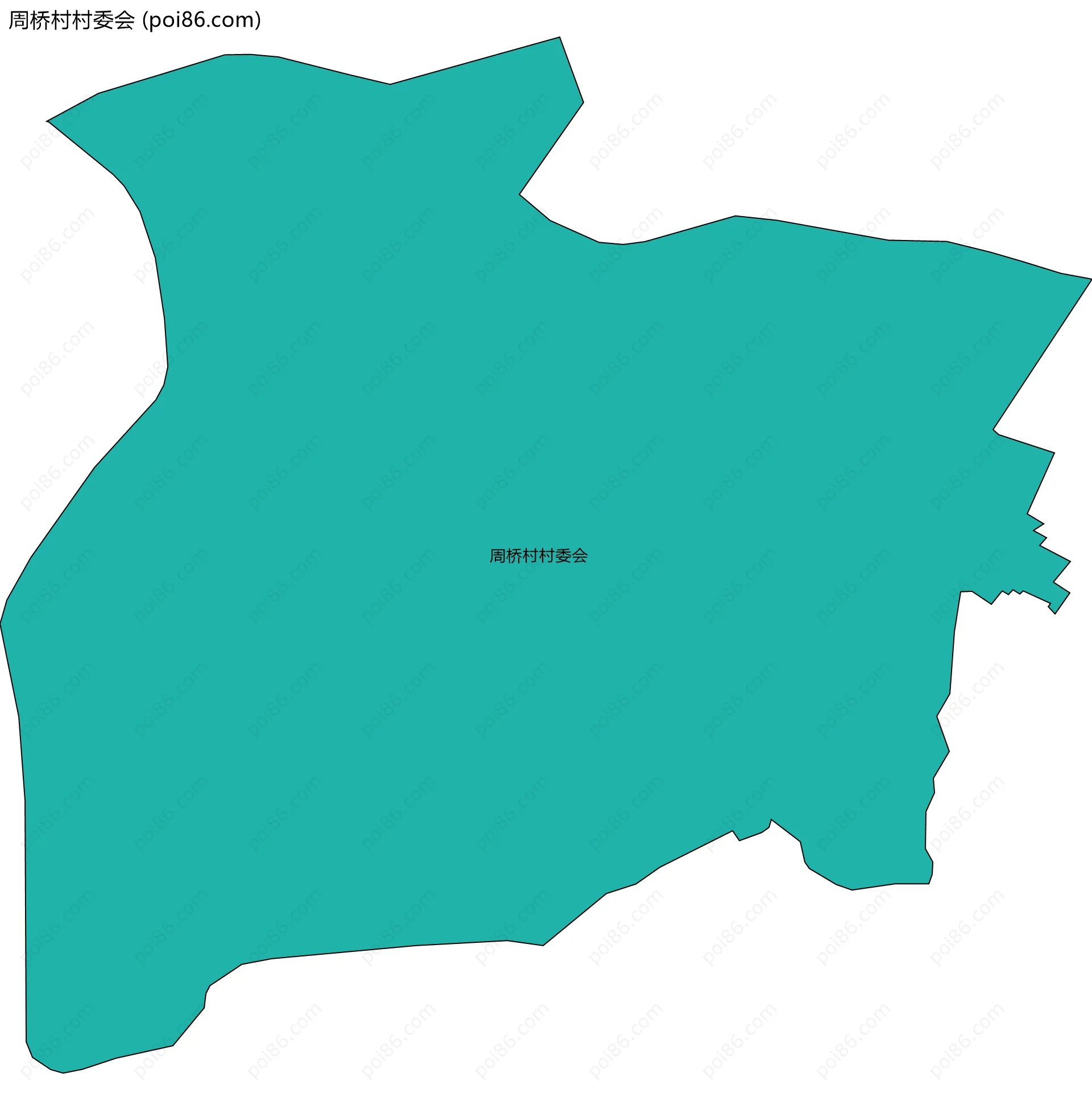 周桥村村委会边界地图
