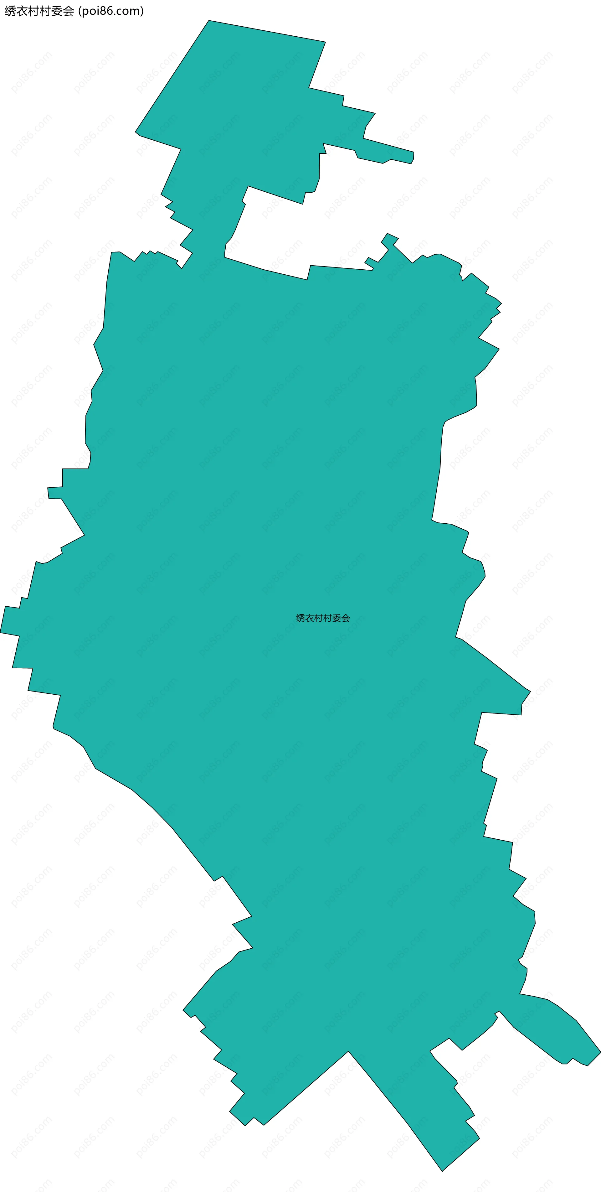 绣衣村村委会边界地图