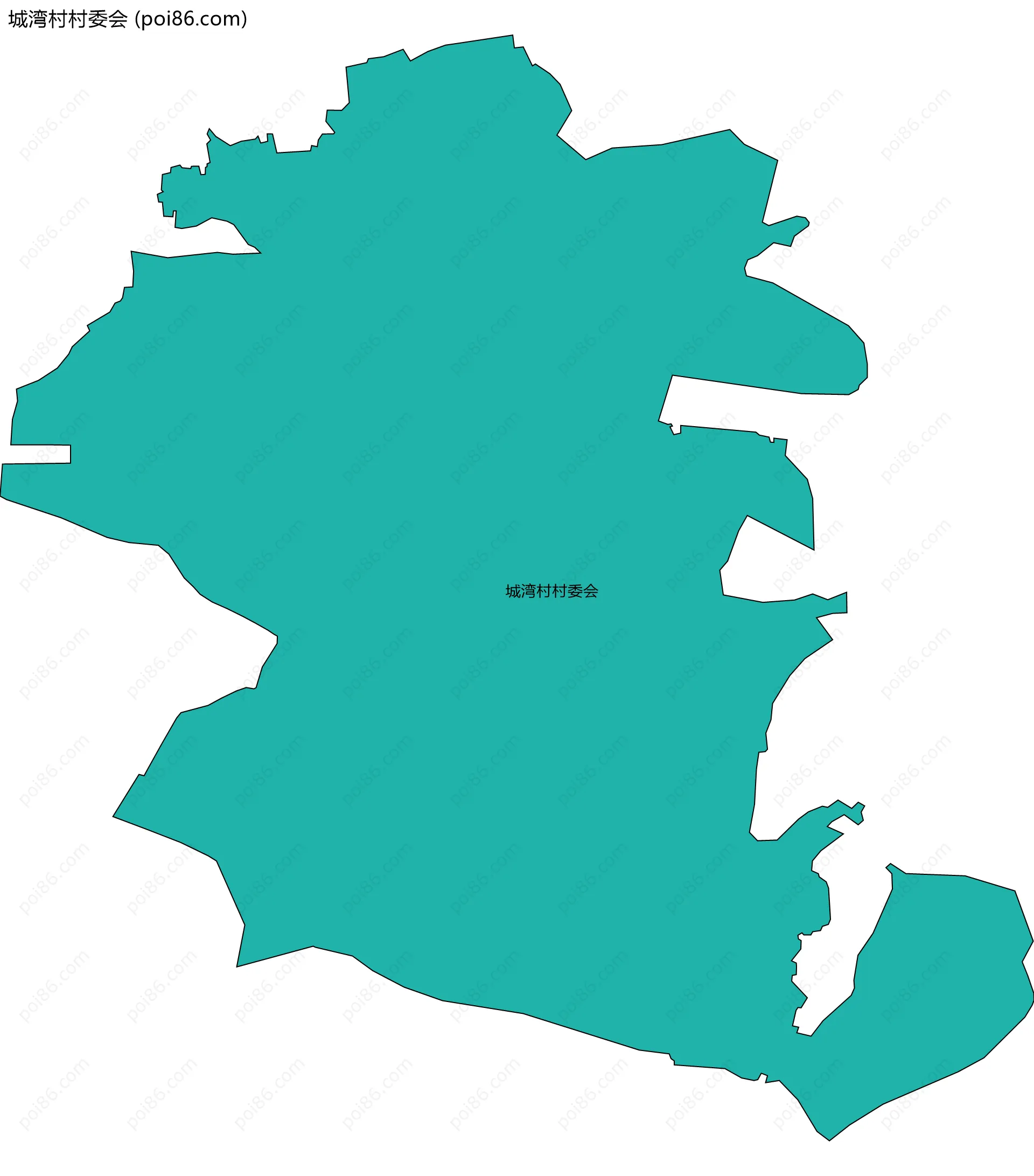 城湾村村委会边界地图