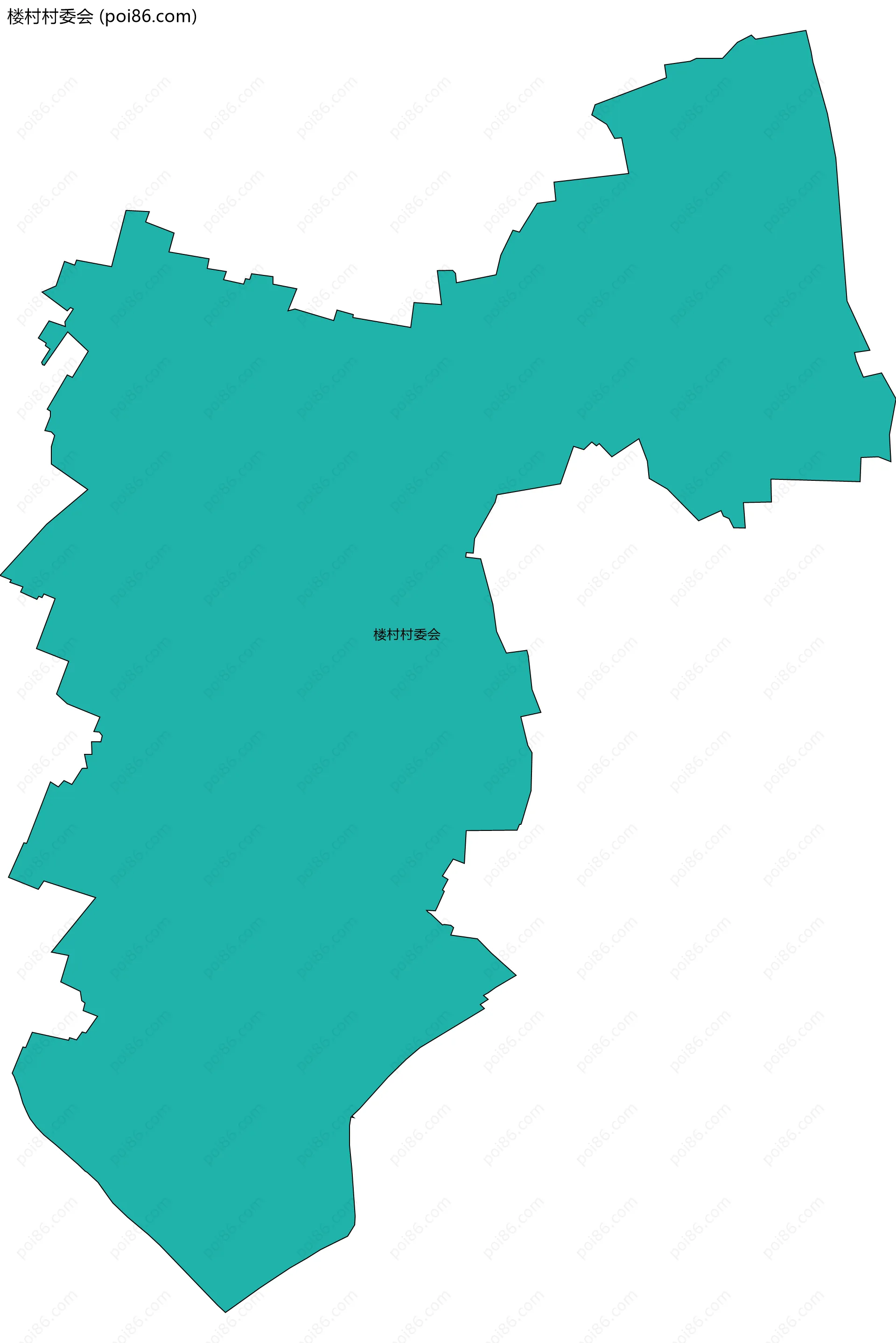 楼村村委会边界地图