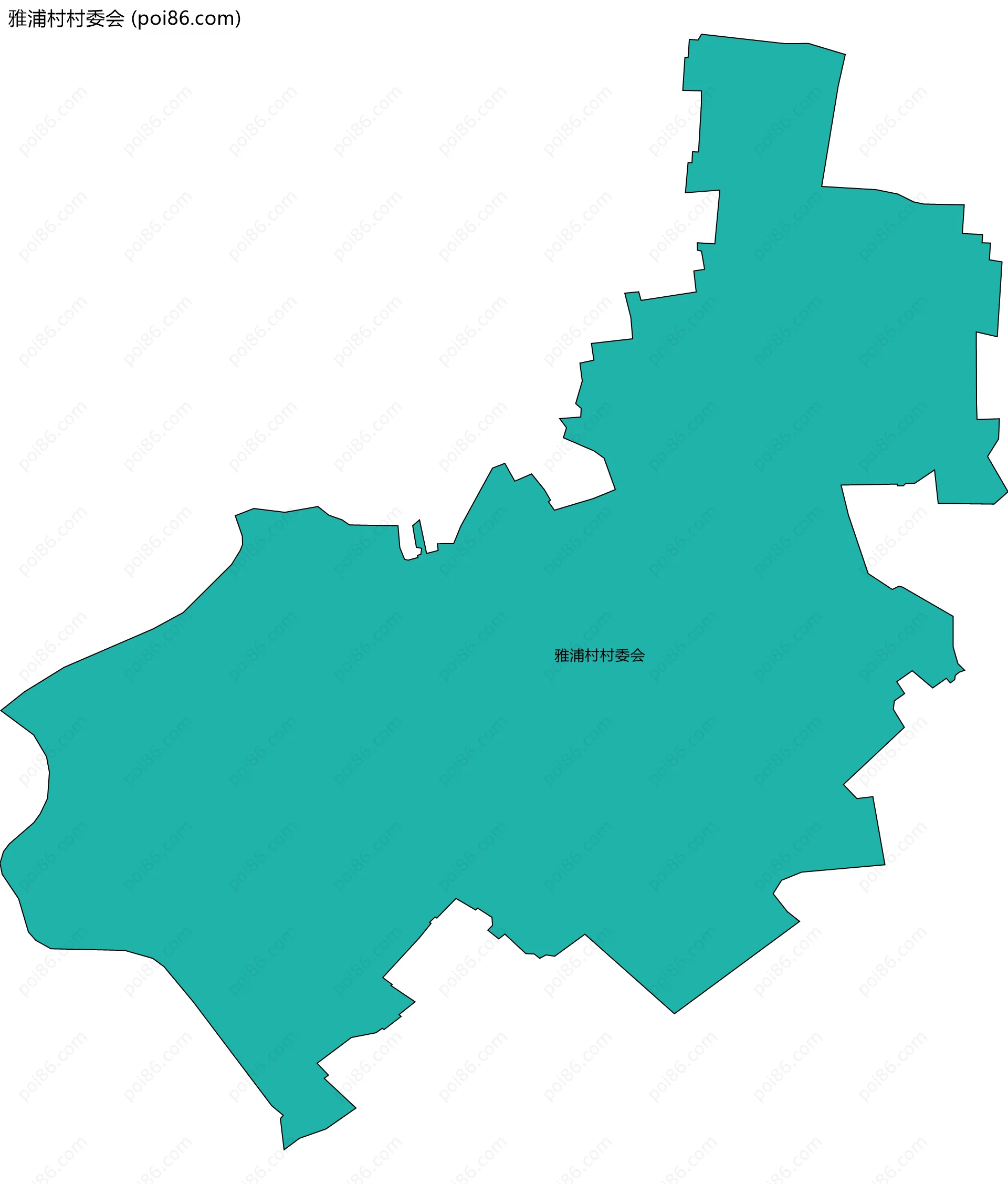 雅浦村村委会边界地图