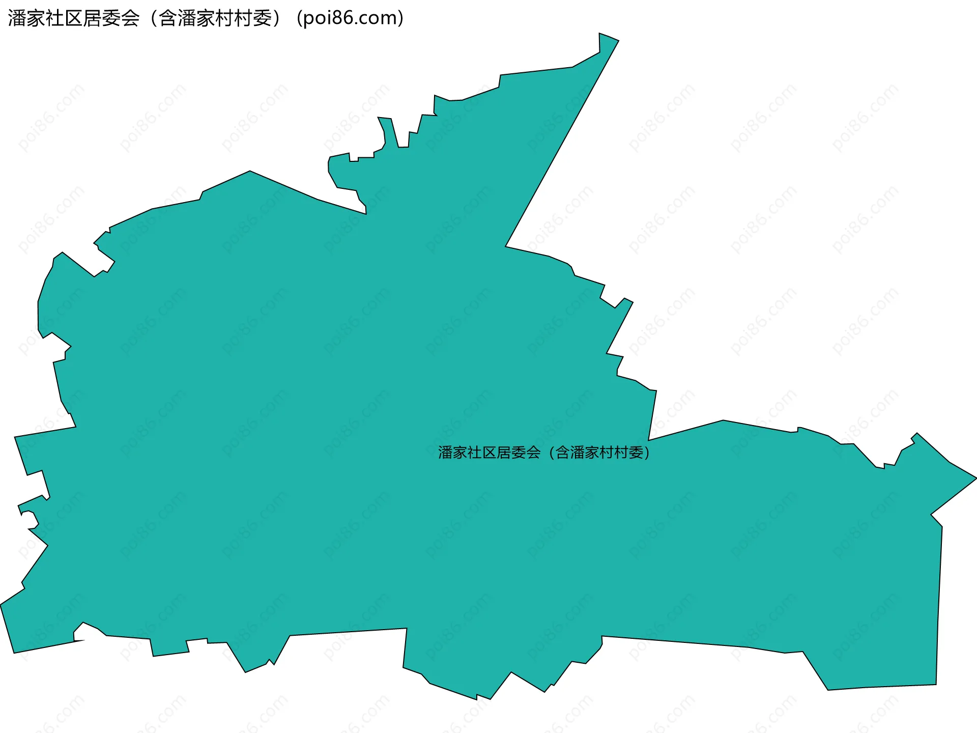 潘家社区居委会（含潘家村村委）边界地图