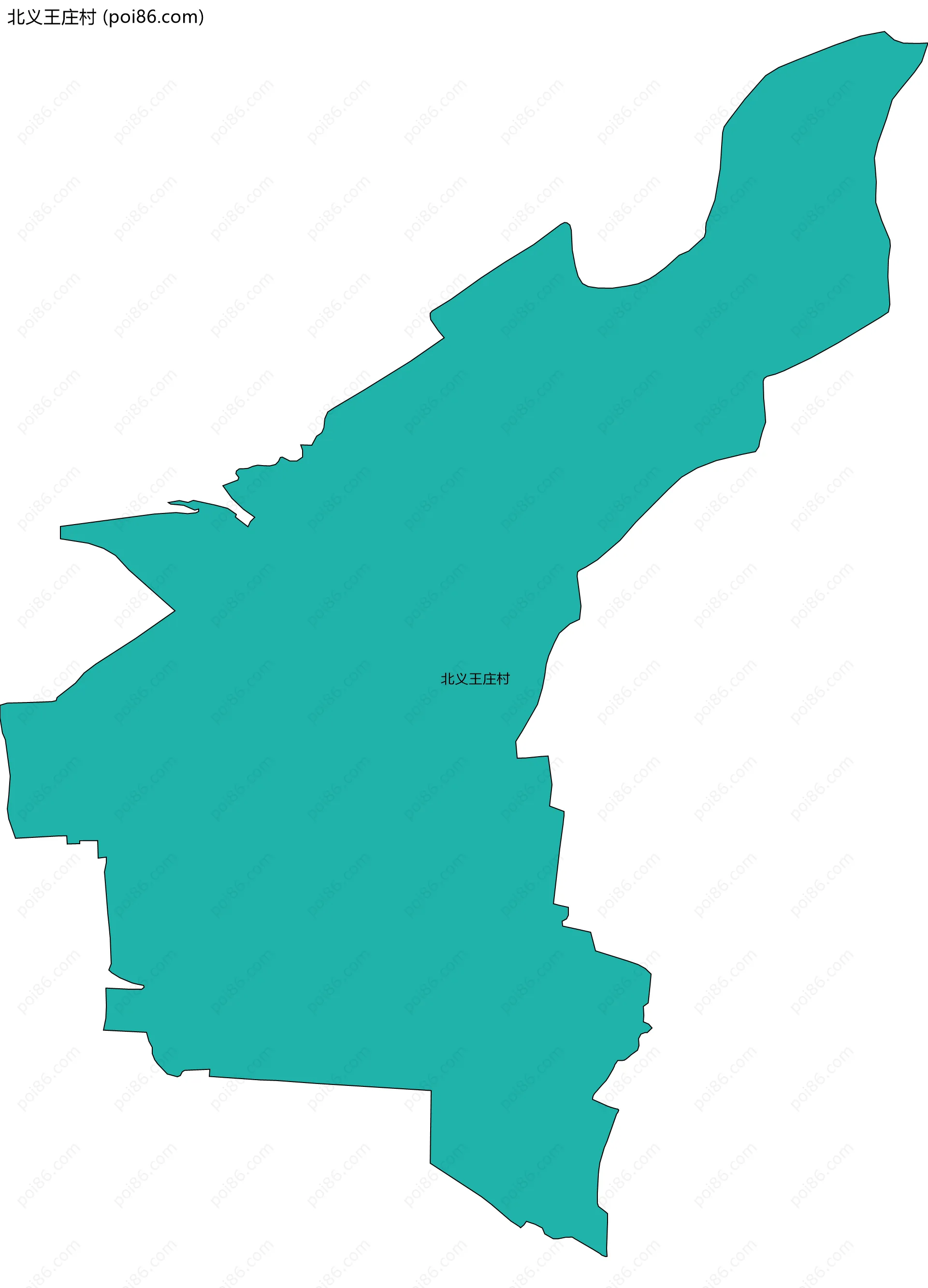 北义王庄村边界地图