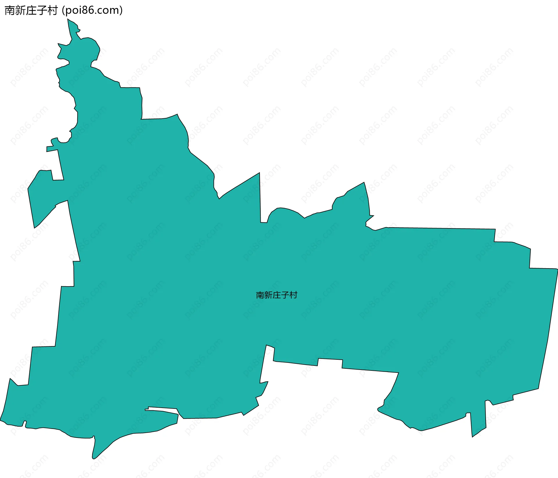 南新庄子村边界地图