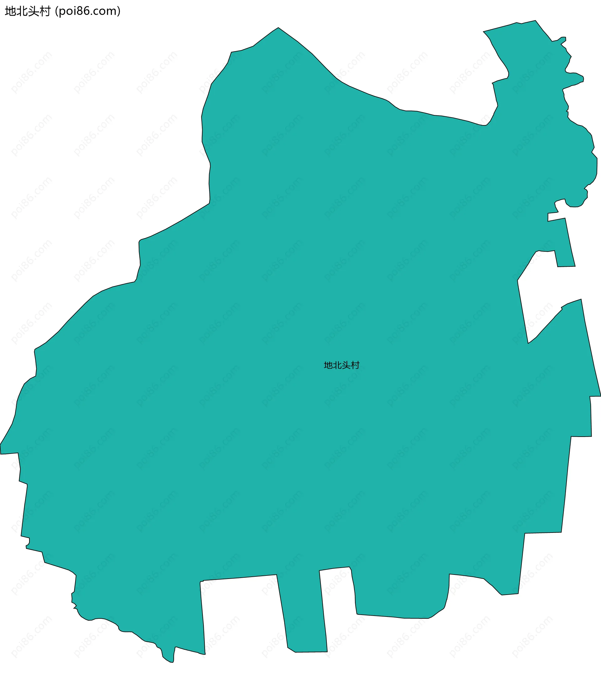 地北头村边界地图
