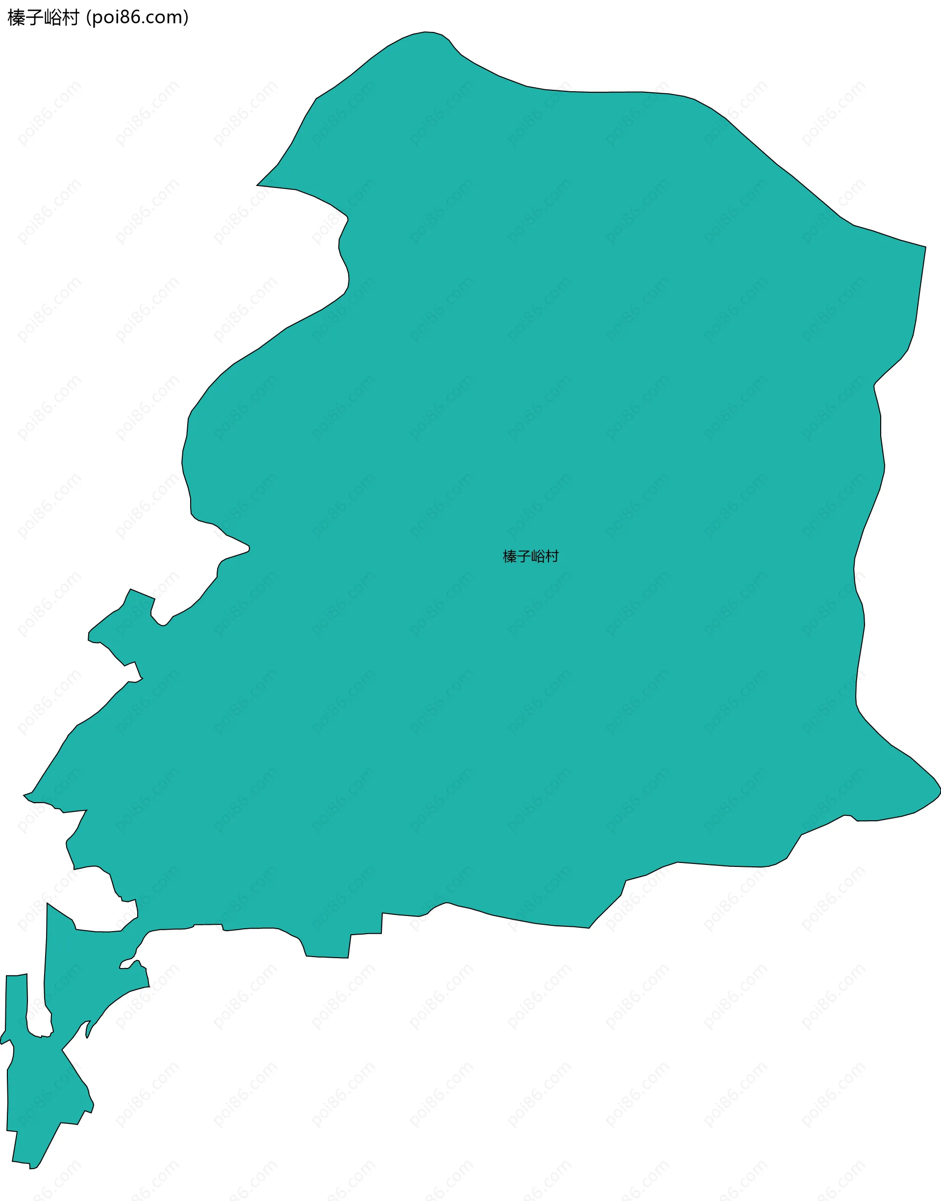 榛子峪村边界地图