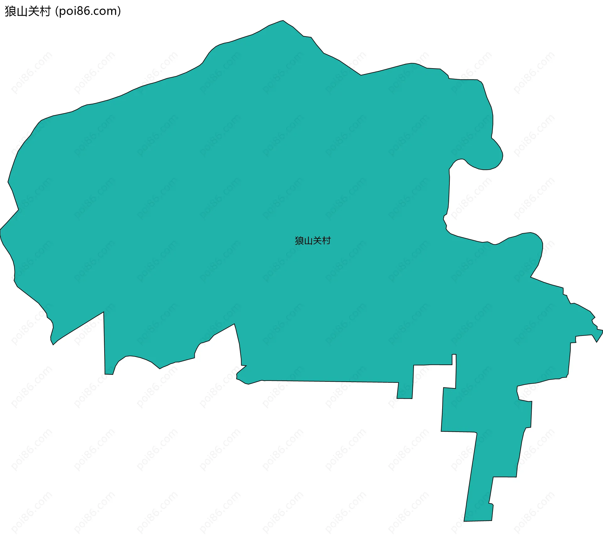 狼山关村边界地图