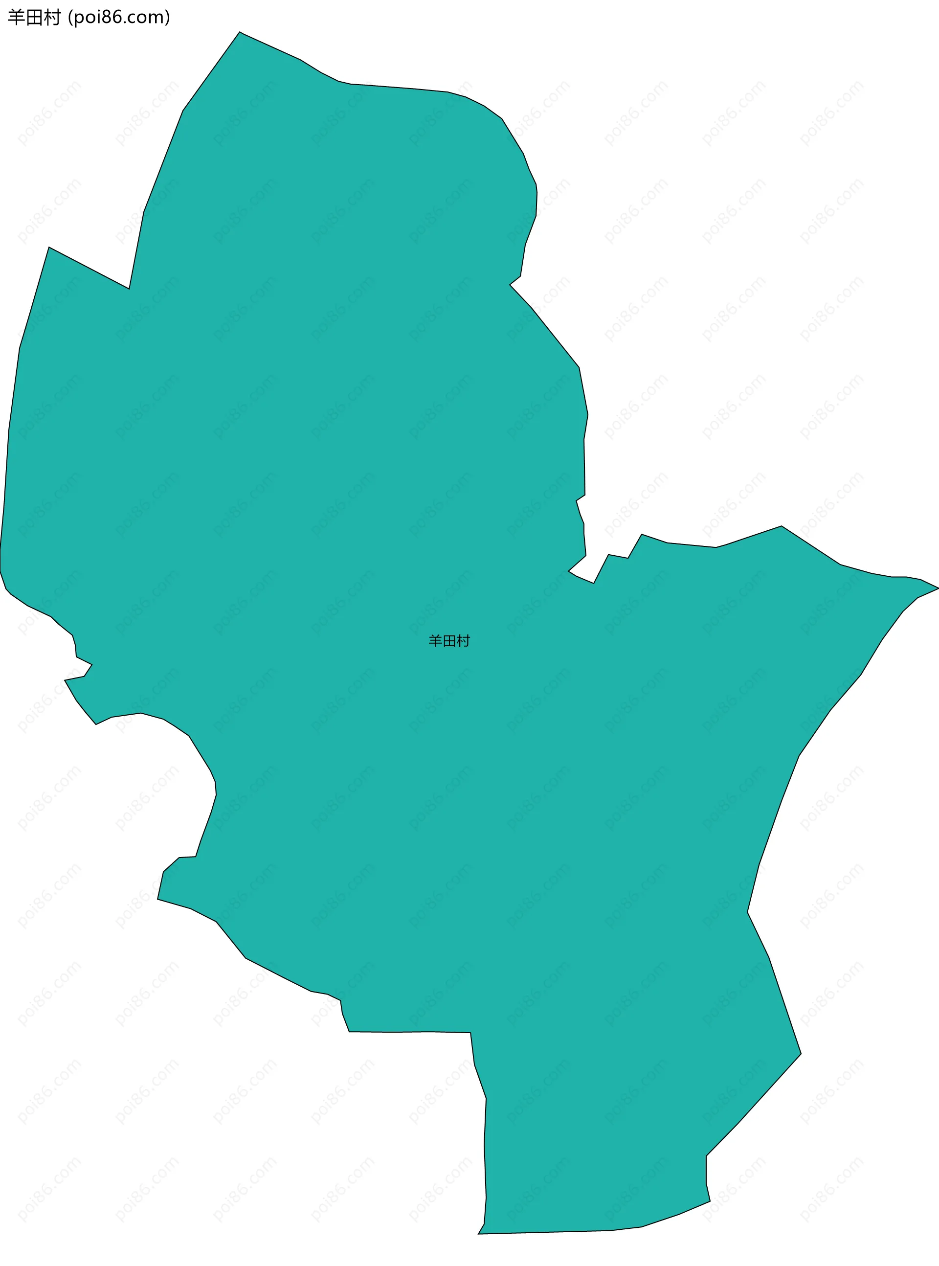 羊田村边界地图