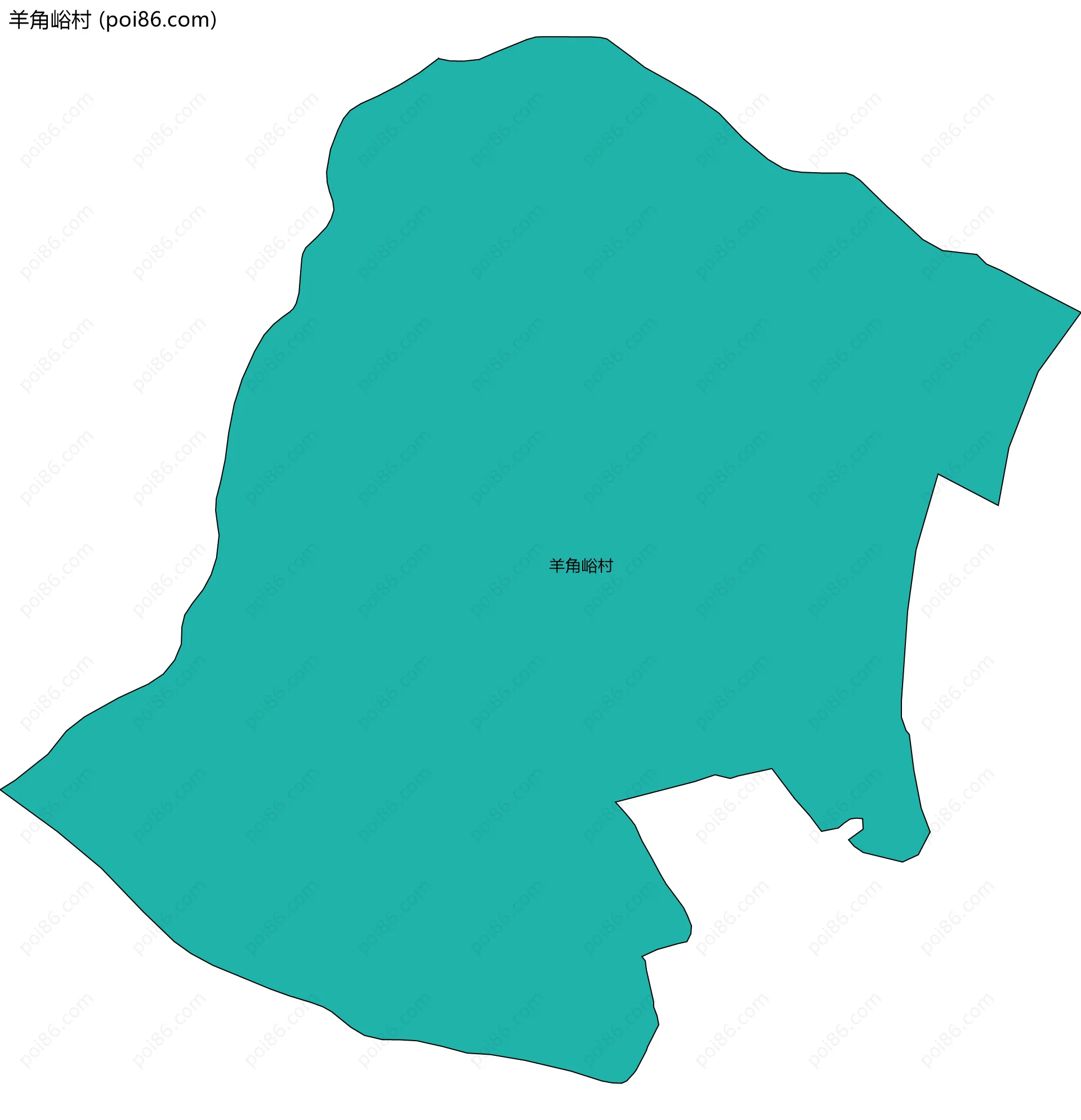 羊角峪村边界地图