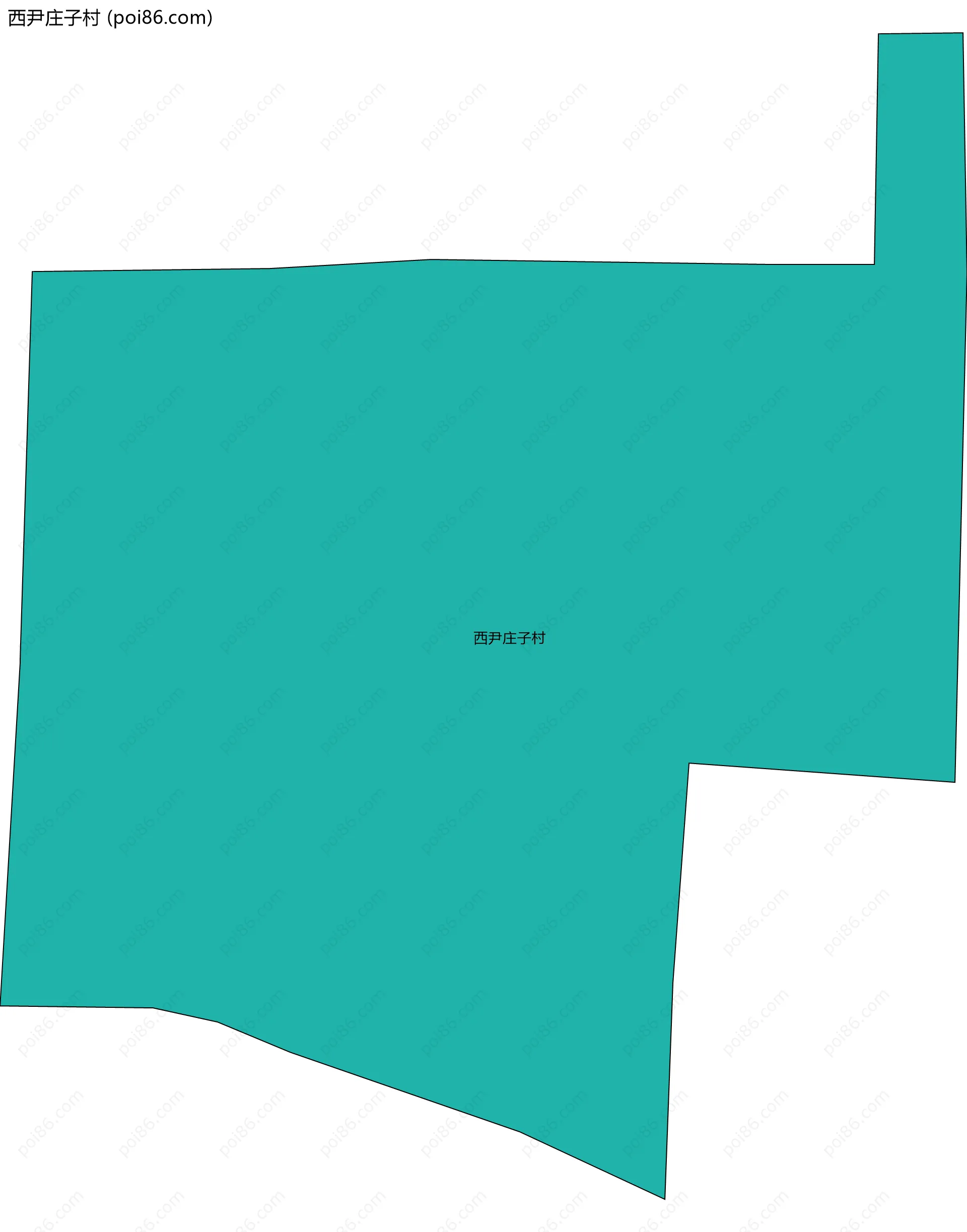 西尹庄子村边界地图