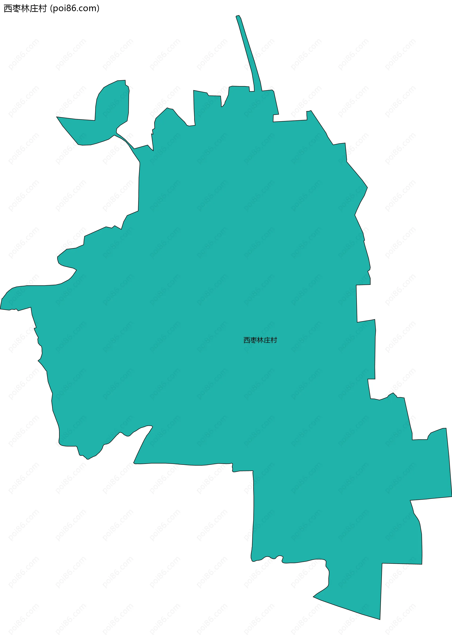 西枣林庄村边界地图