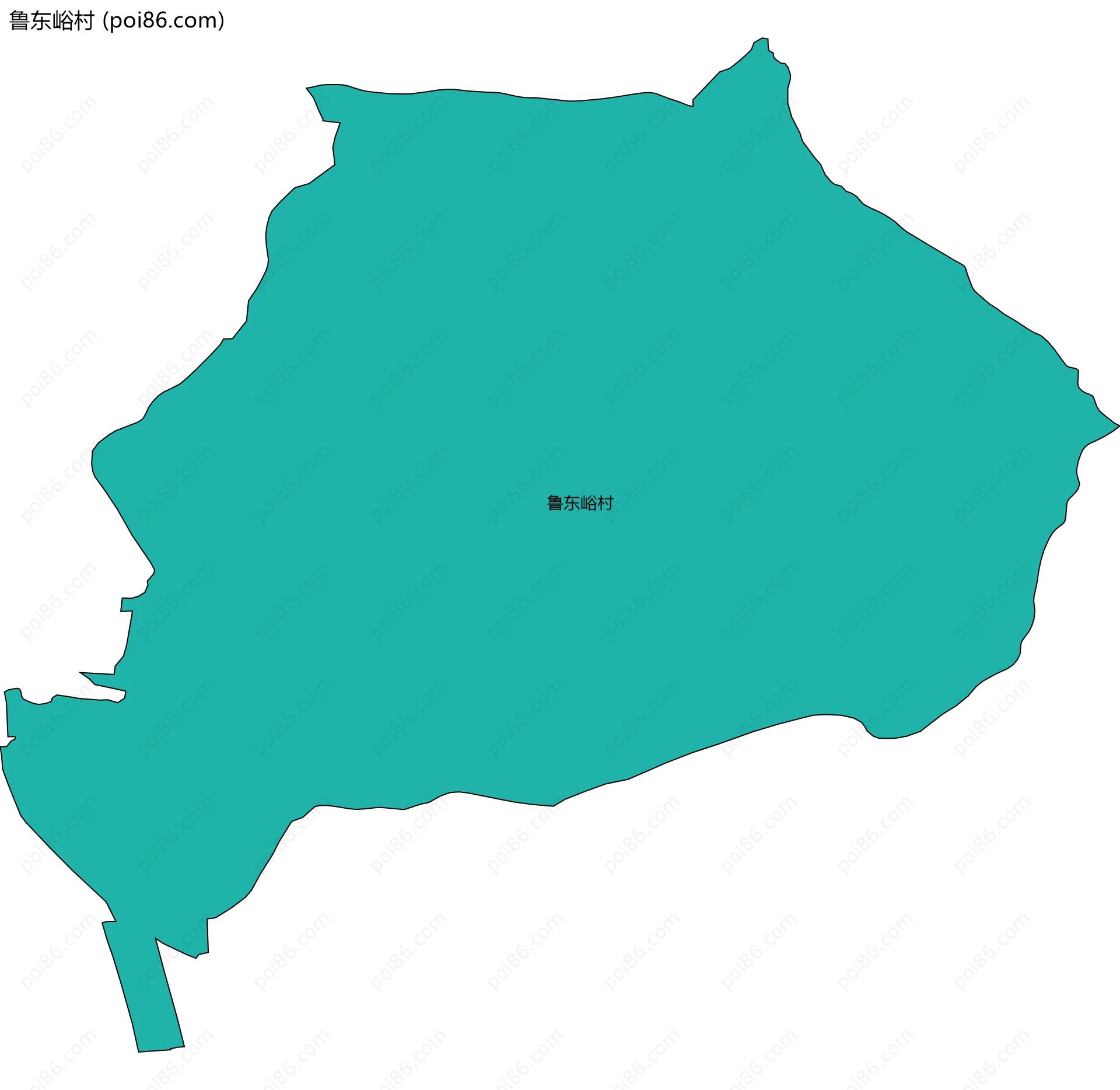 鲁东峪村边界地图