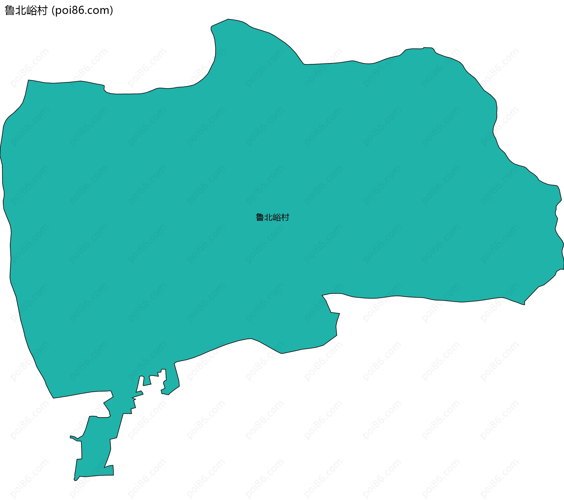 鲁北峪村边界地图