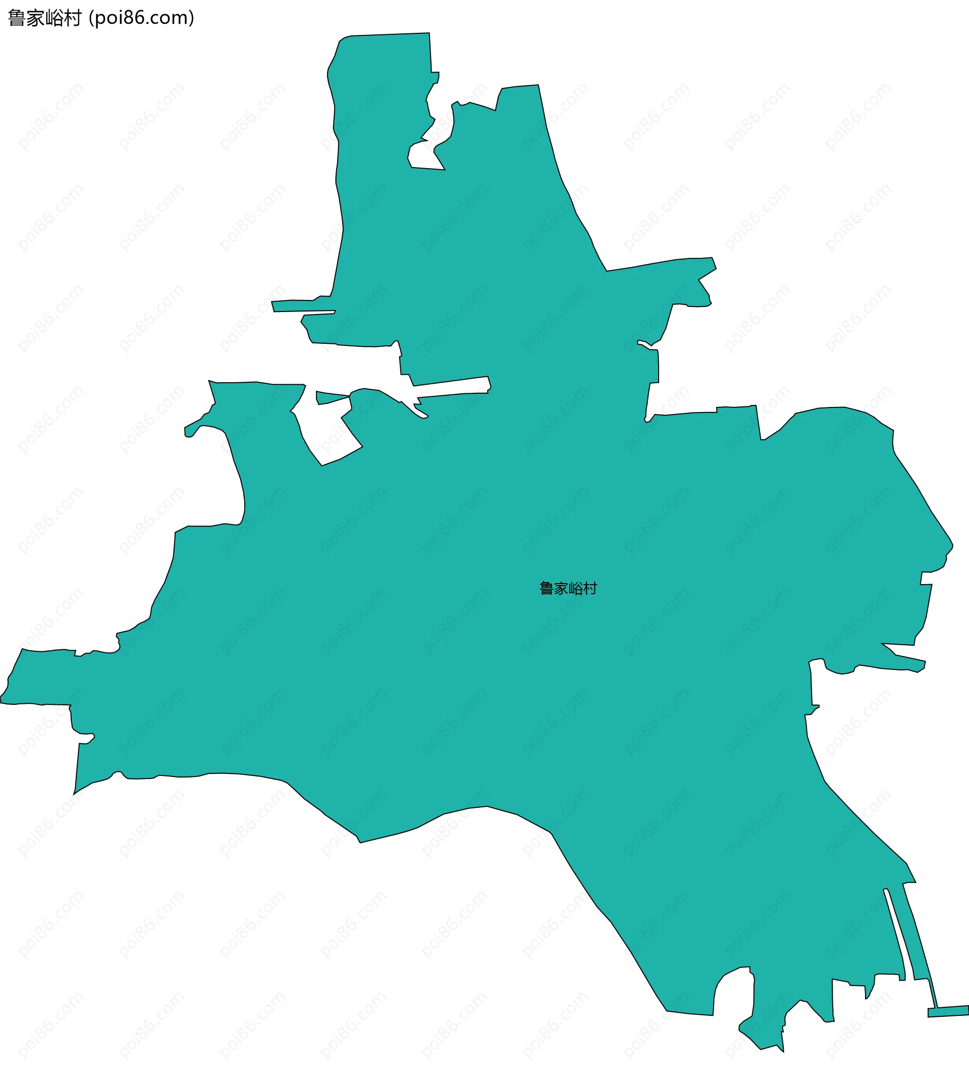 鲁家峪村边界地图