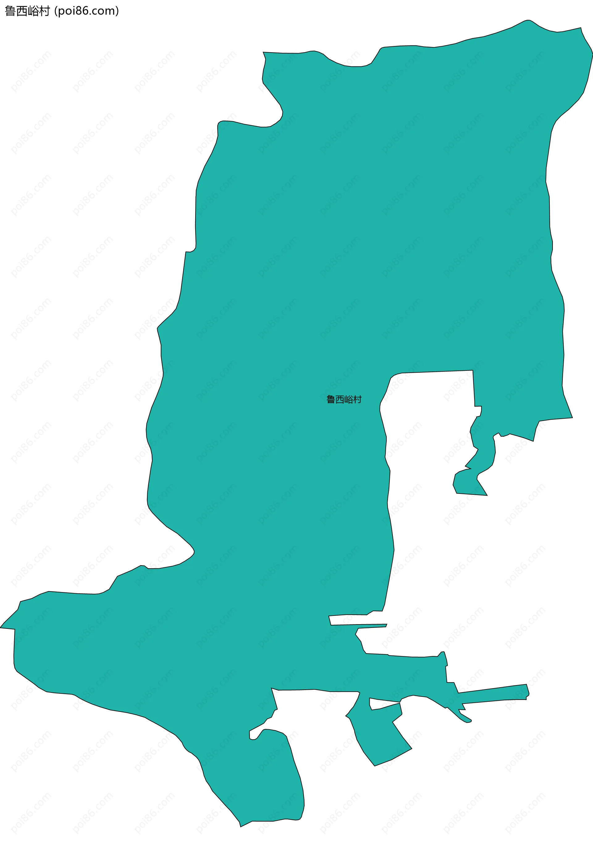 鲁西峪村边界地图
