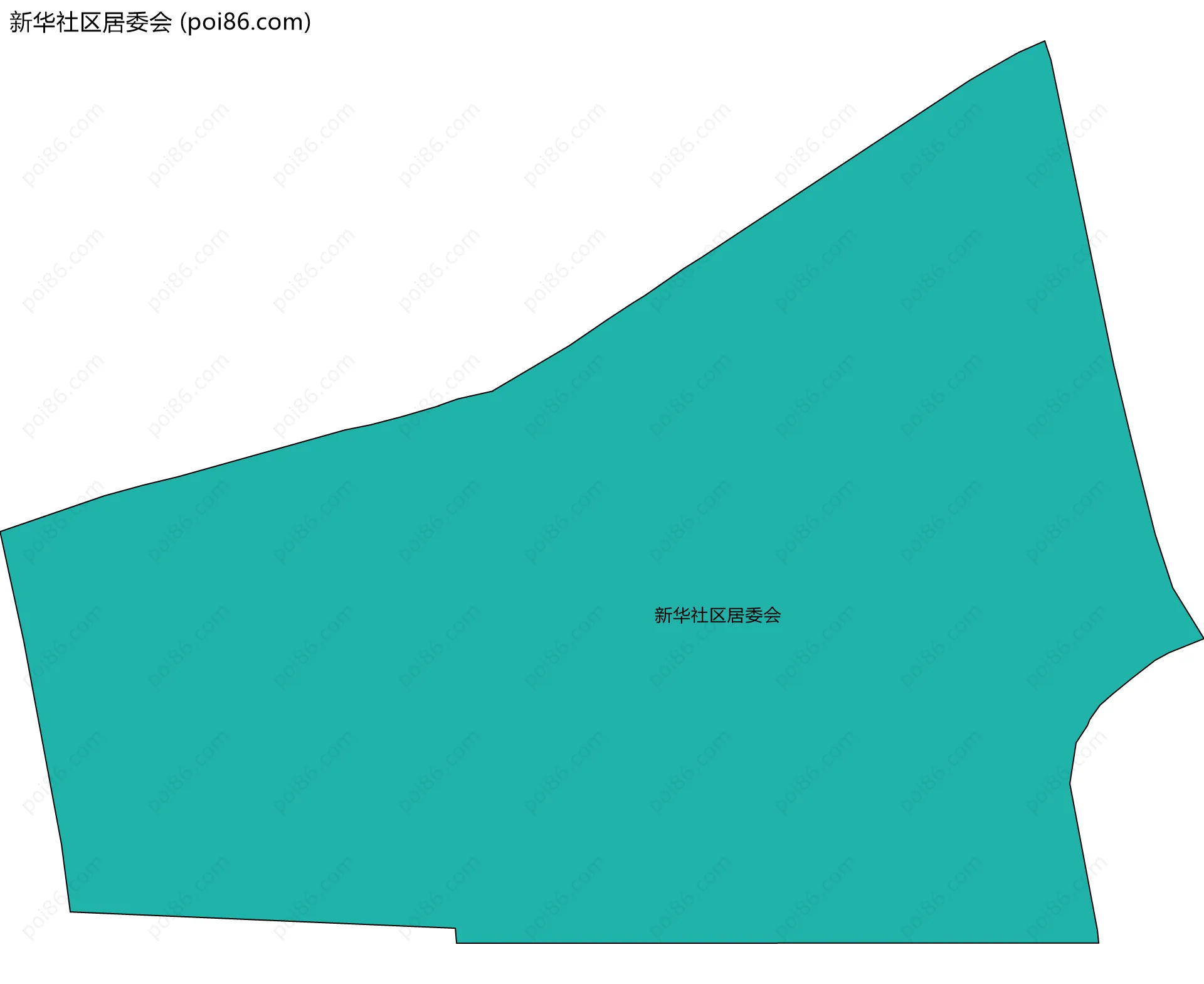 新华社区居委会边界地图