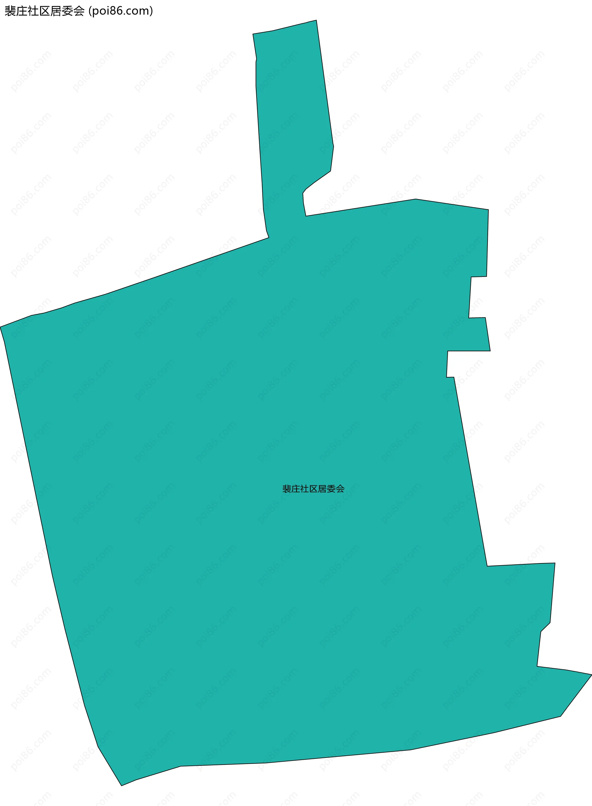 裴庄社区居委会边界地图