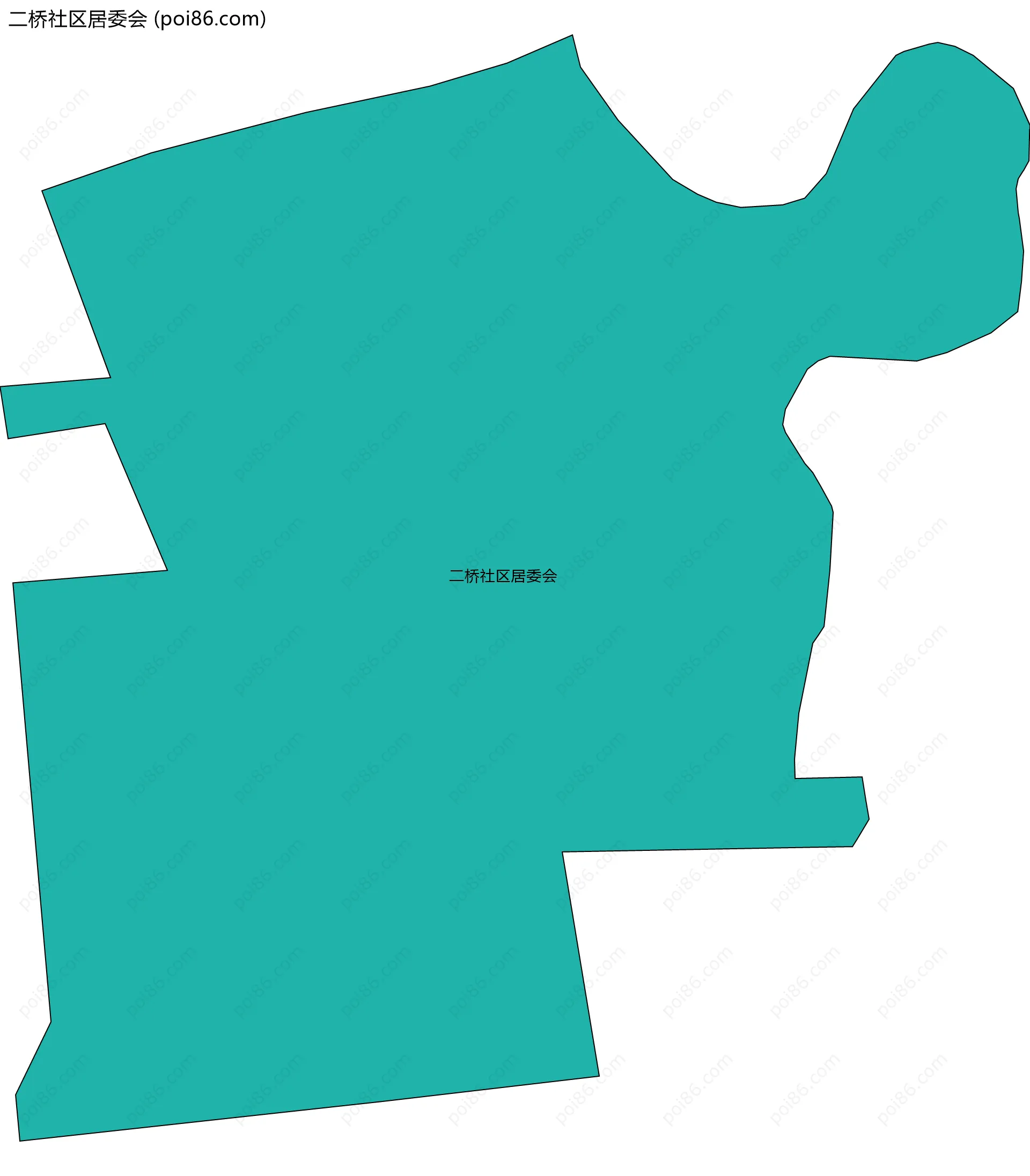 二桥社区居委会边界地图