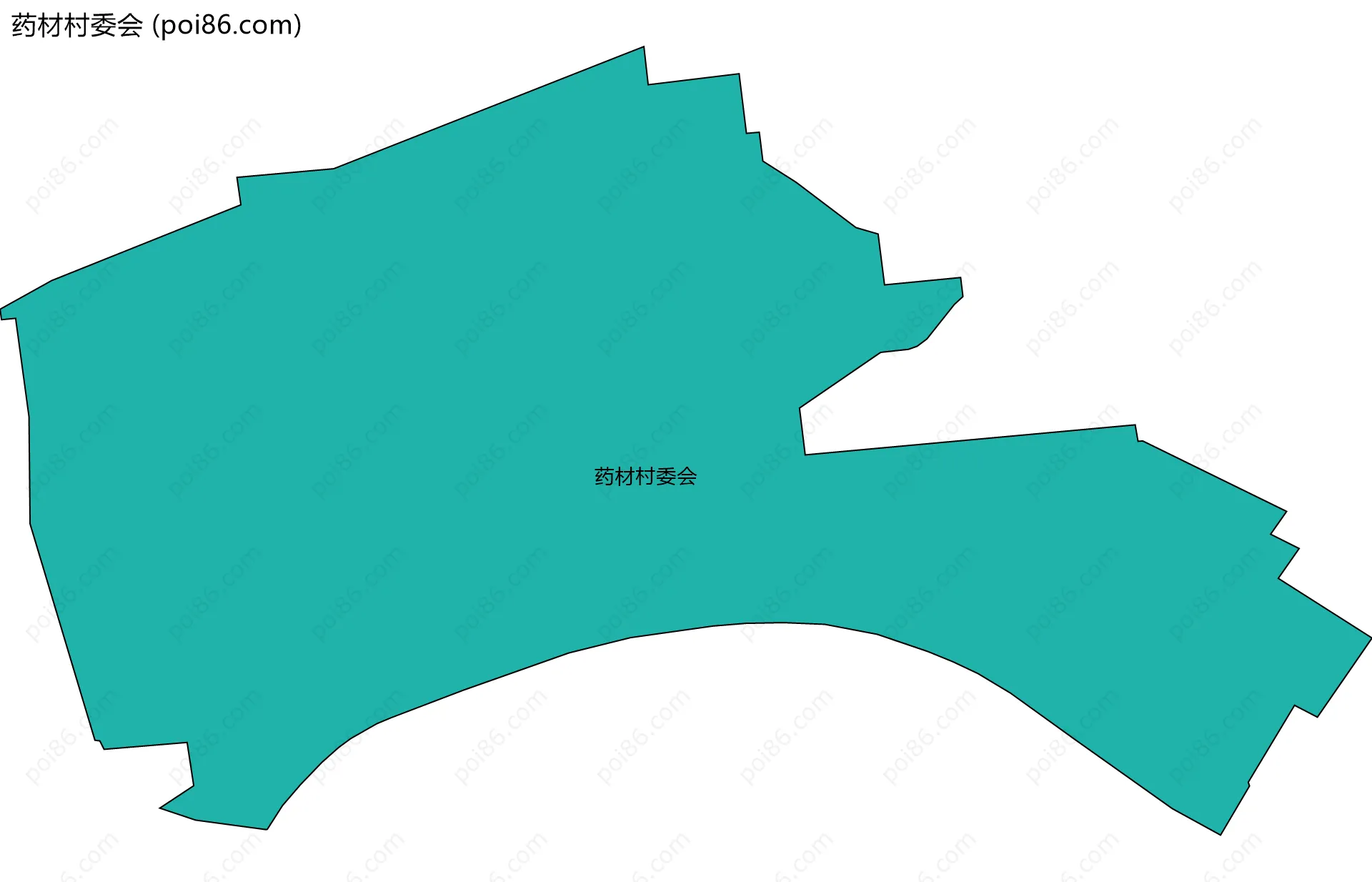 药材村委会边界地图