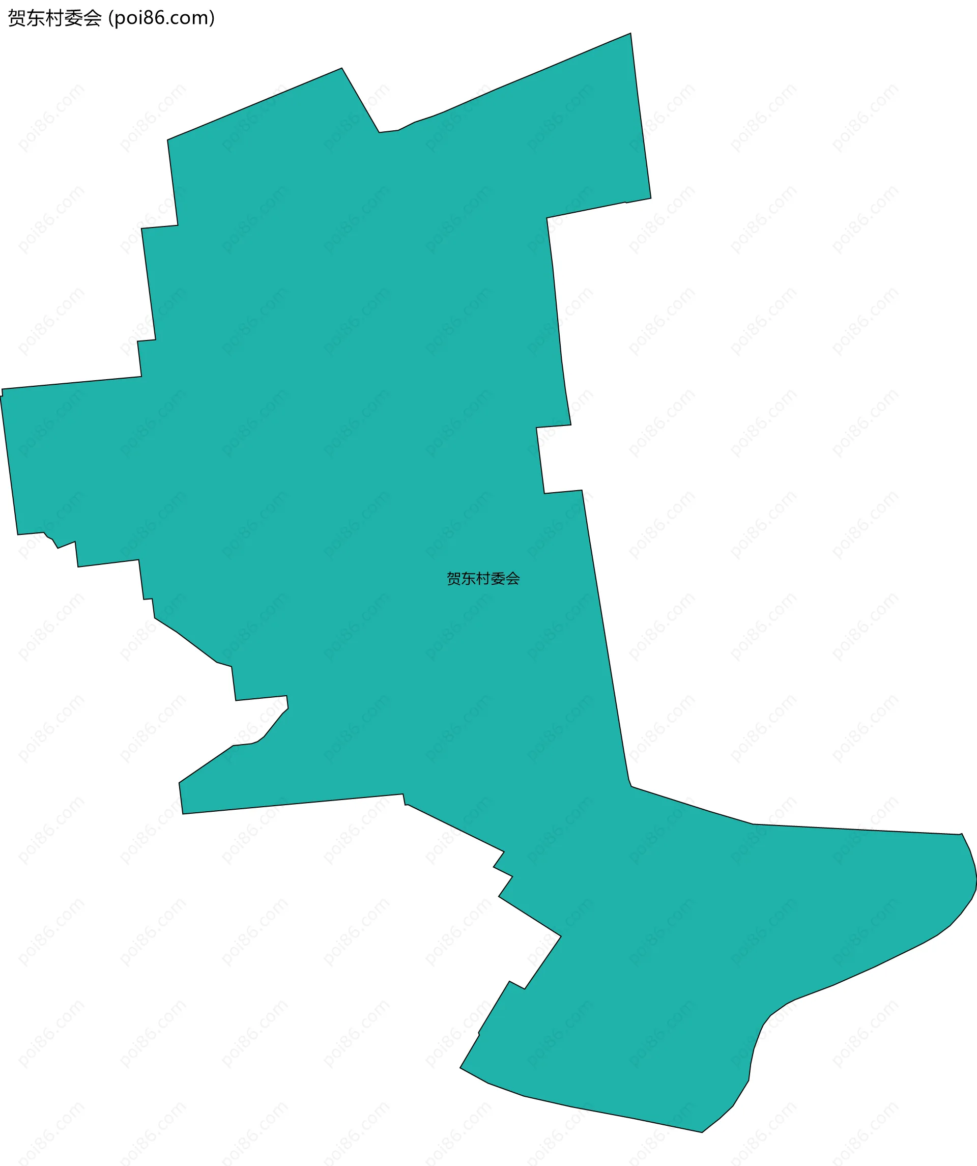 贺东村委会边界地图
