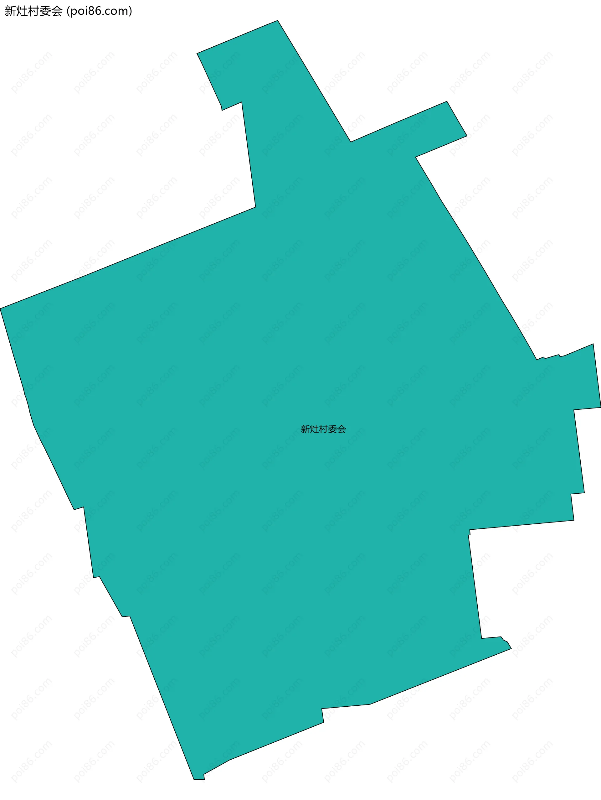 新灶村委会边界地图