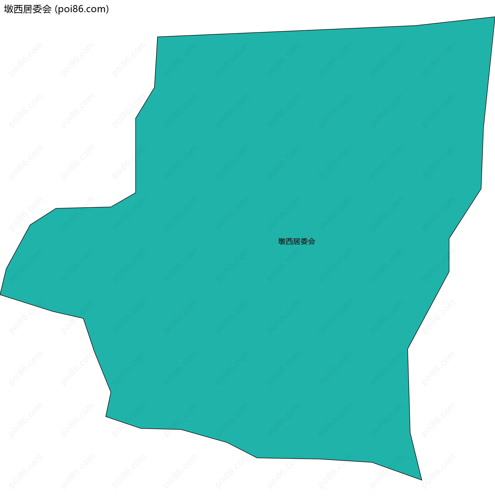 墩西居委会边界地图