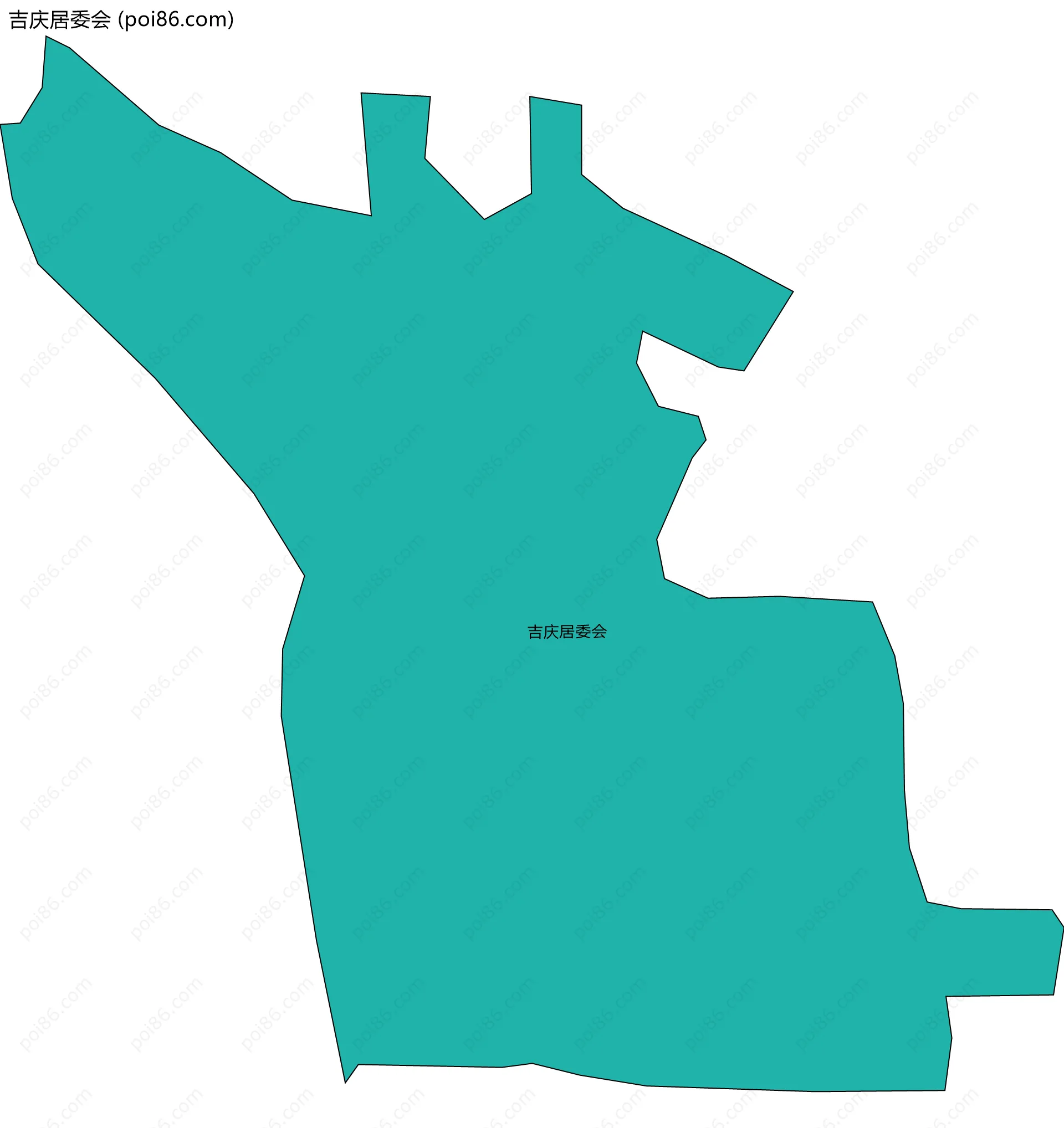吉庆居委会边界地图