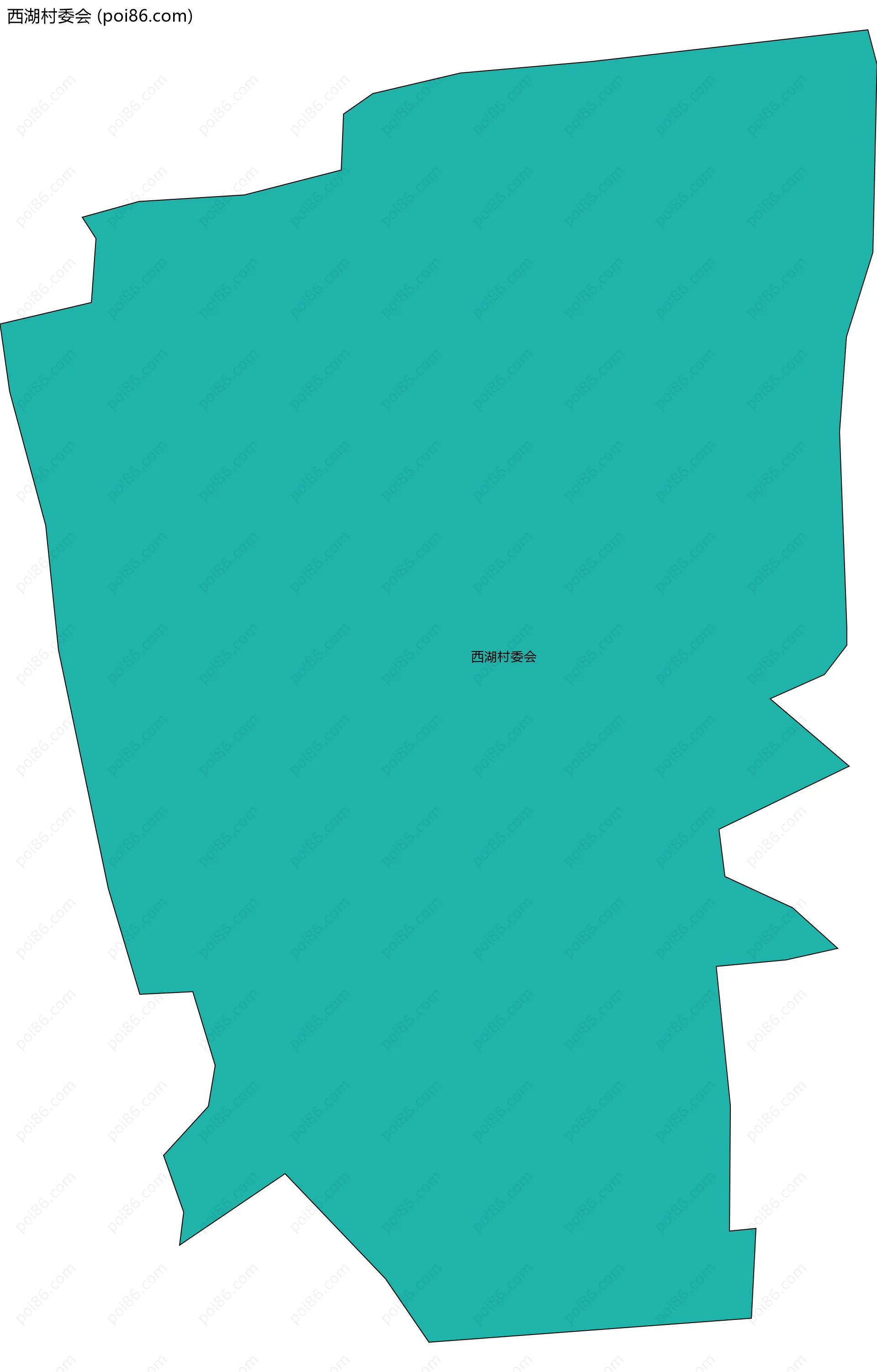 西湖村委会边界地图