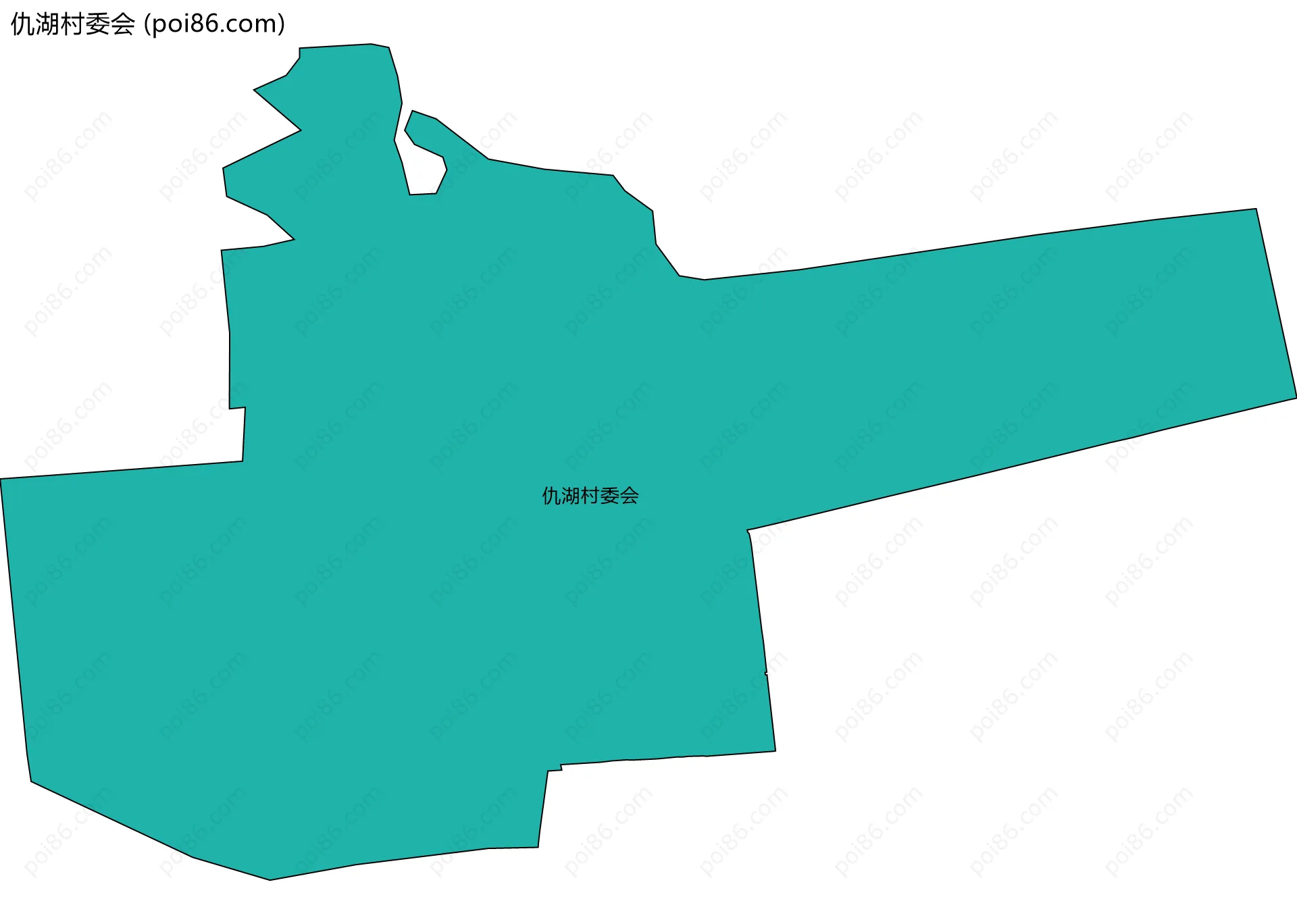 仇湖村委会边界地图