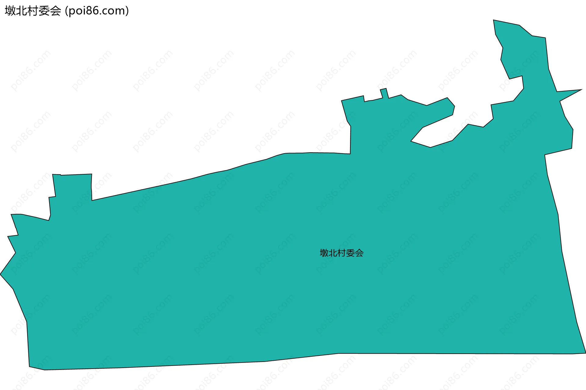 墩北村委会边界地图