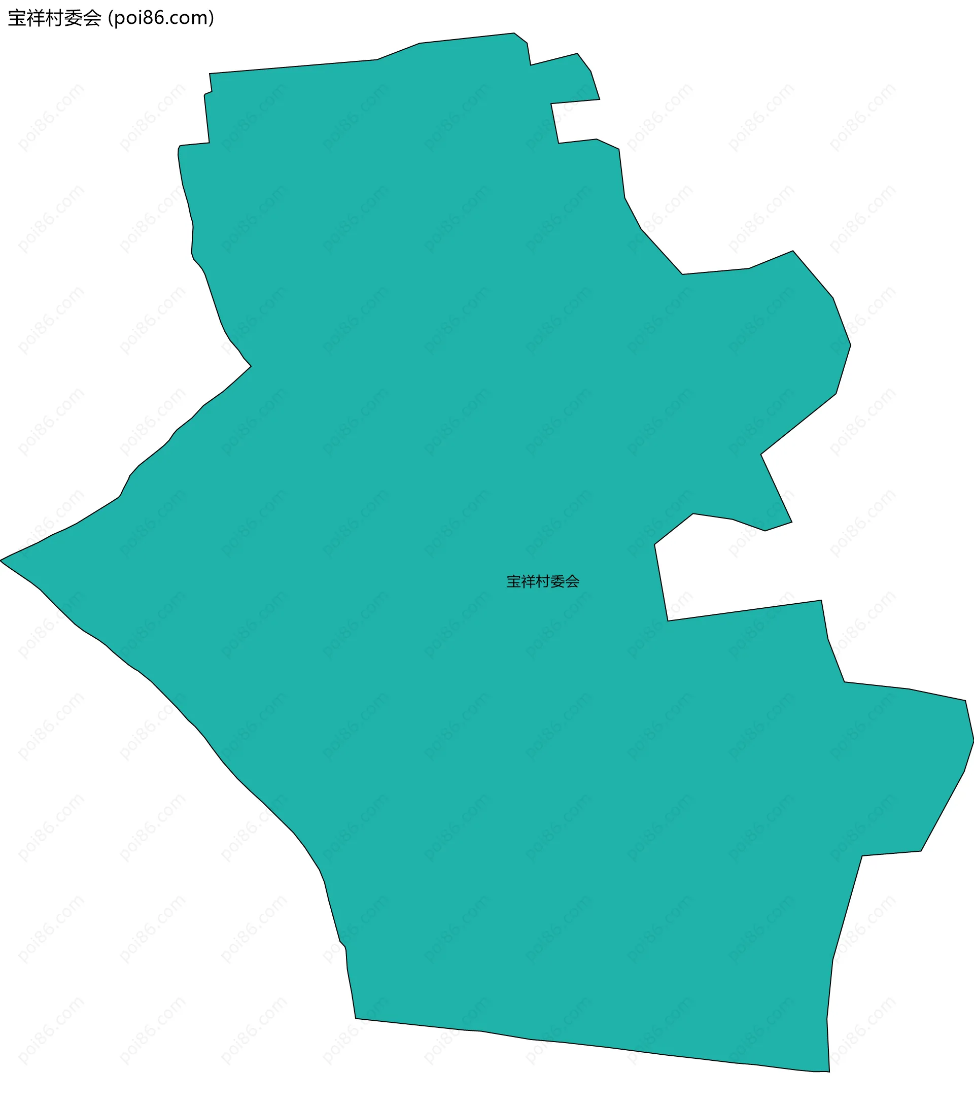 宝祥村委会边界地图