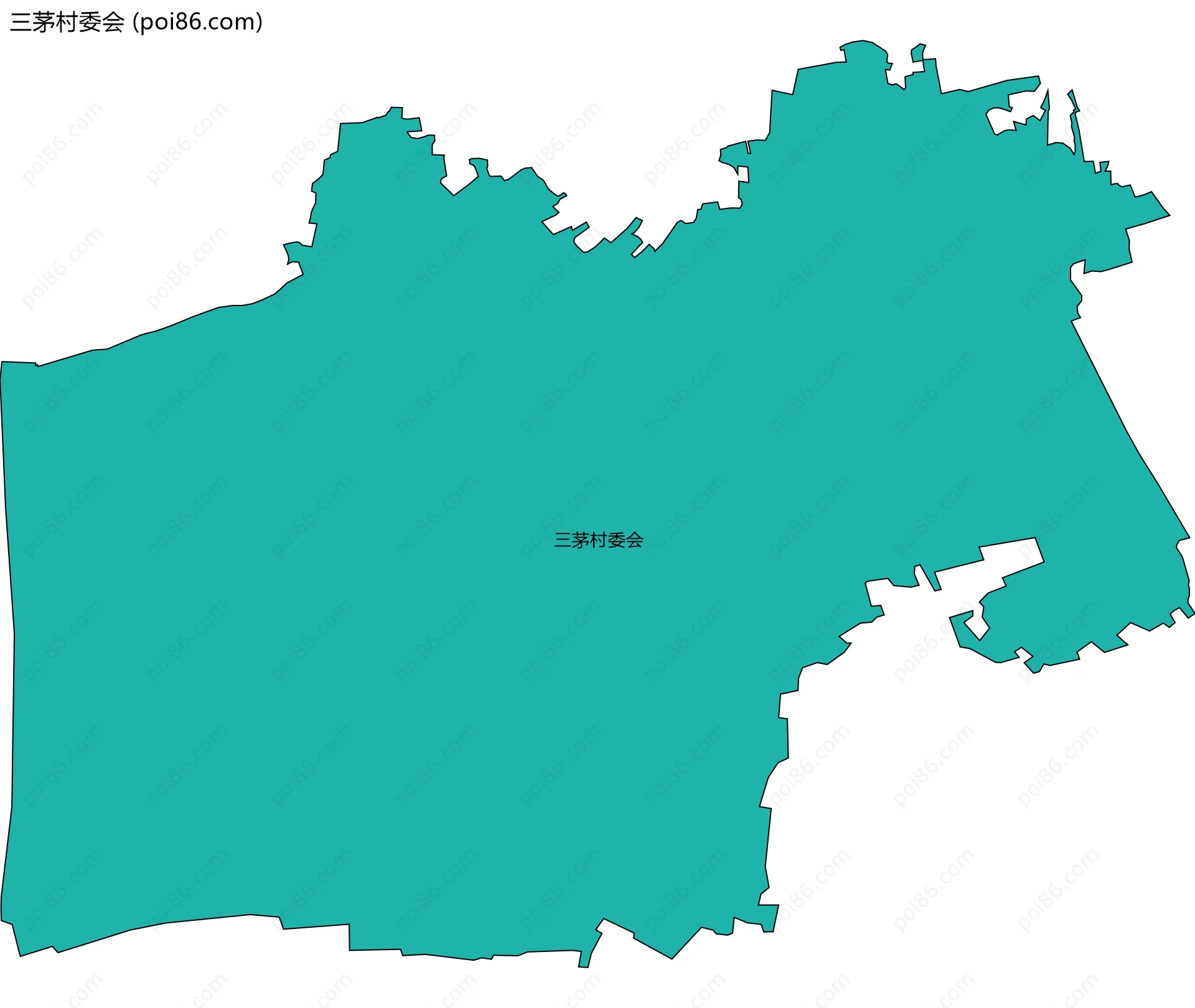 三茅村委会边界地图