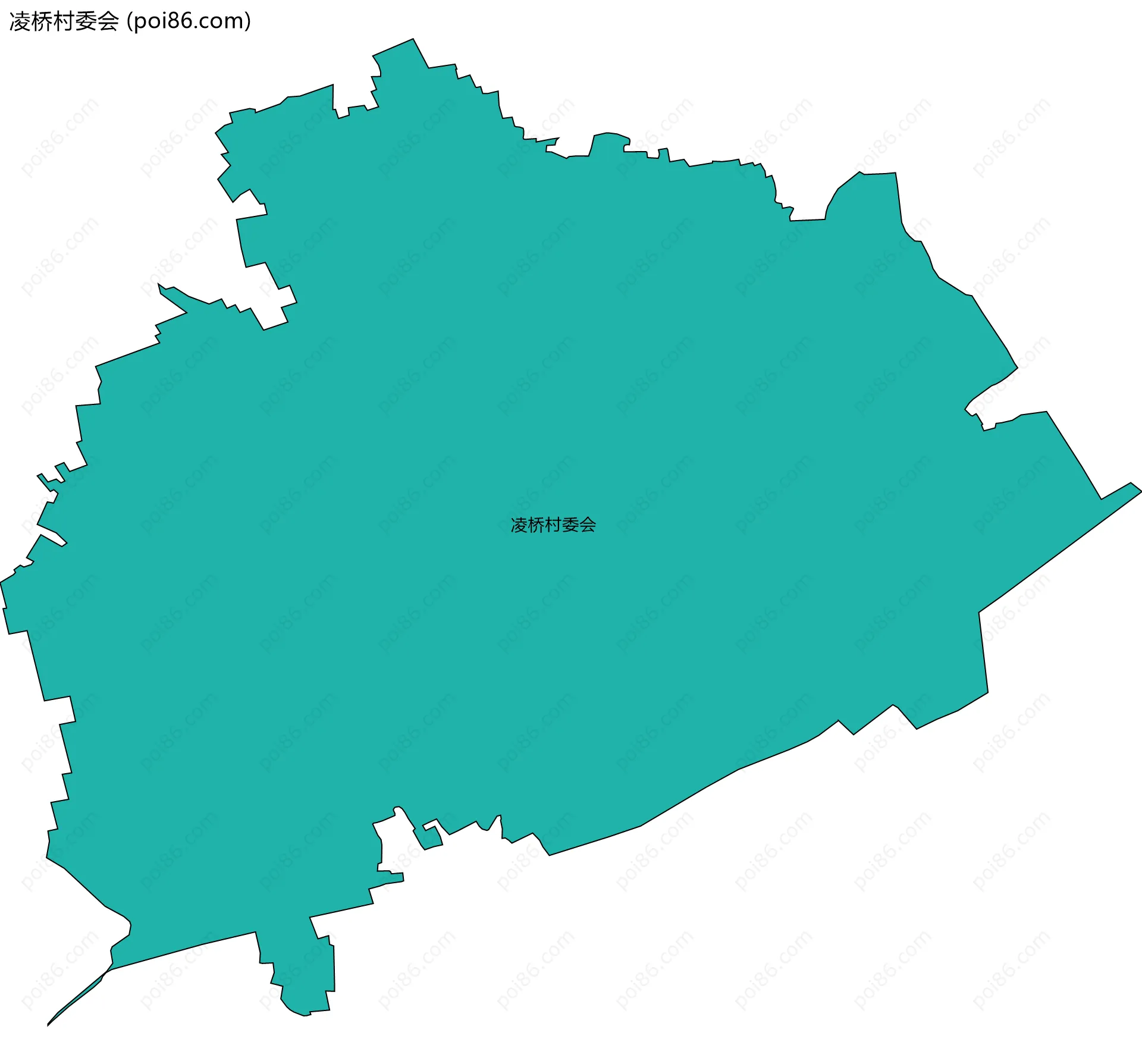 凌桥村委会边界地图