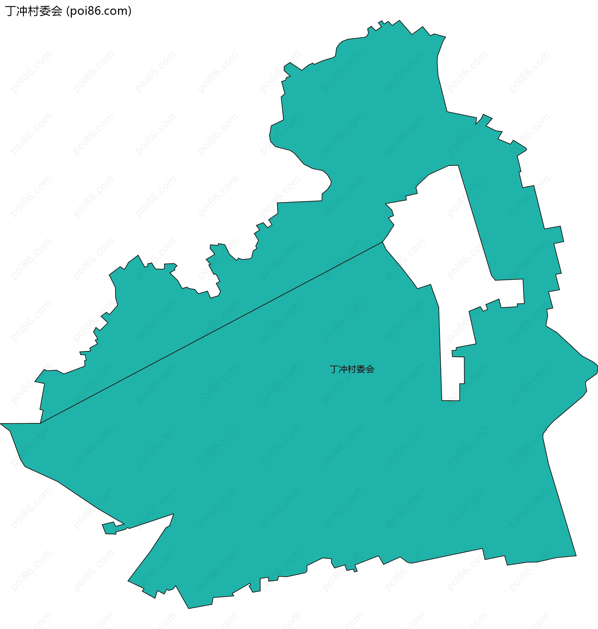 丁冲村委会边界地图
