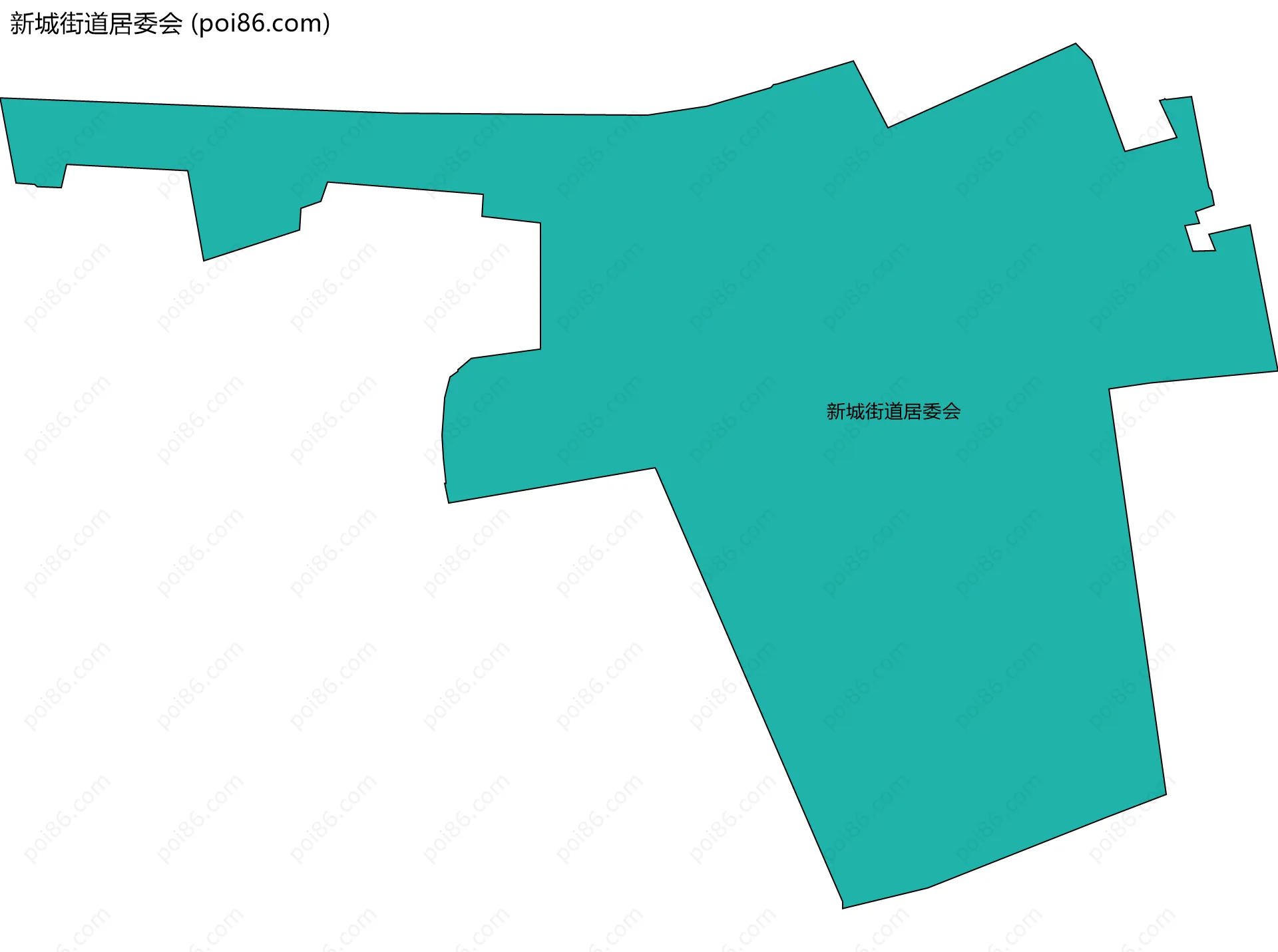 新城街道居委会边界地图