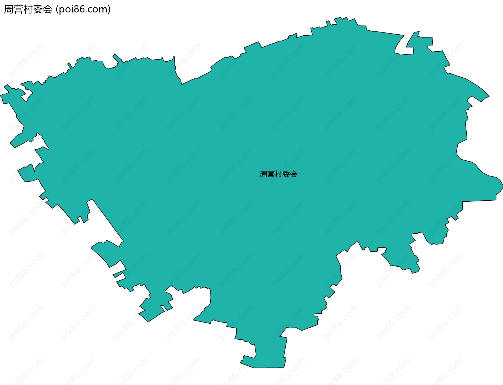周营村委会边界地图