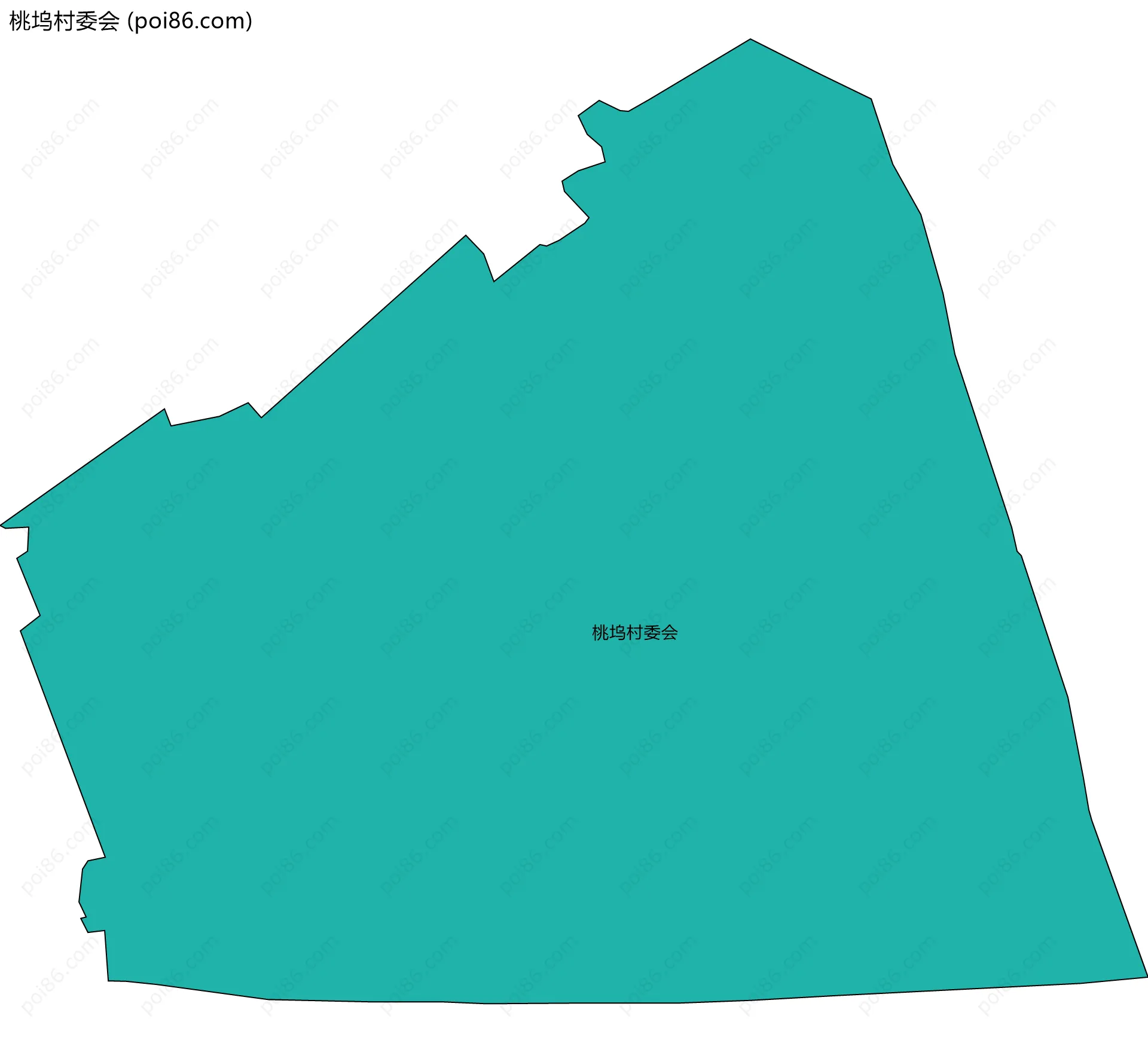 桃坞村委会边界地图