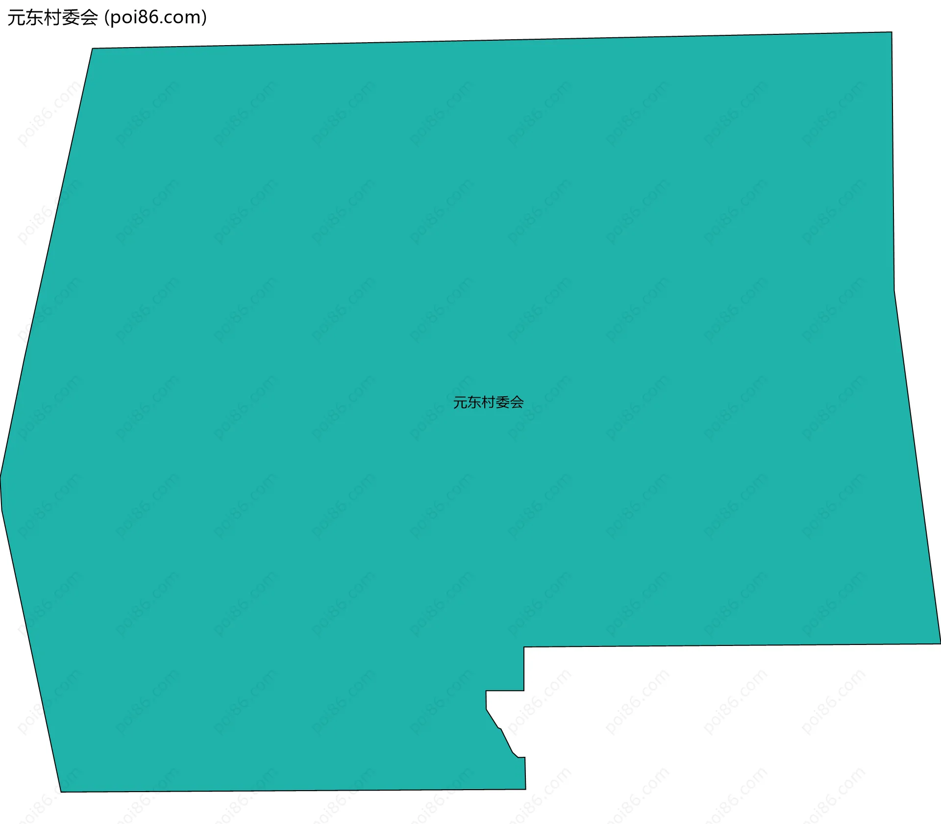 元东村委会边界地图