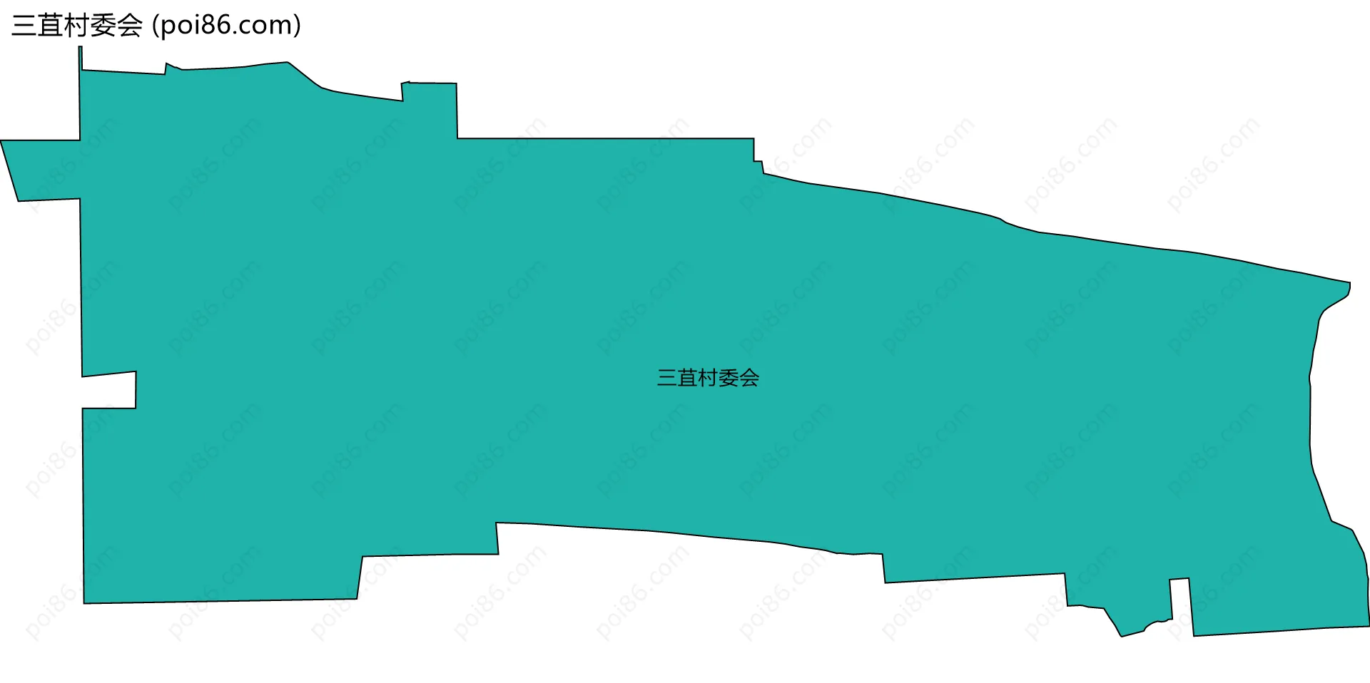 三苴村委会边界地图