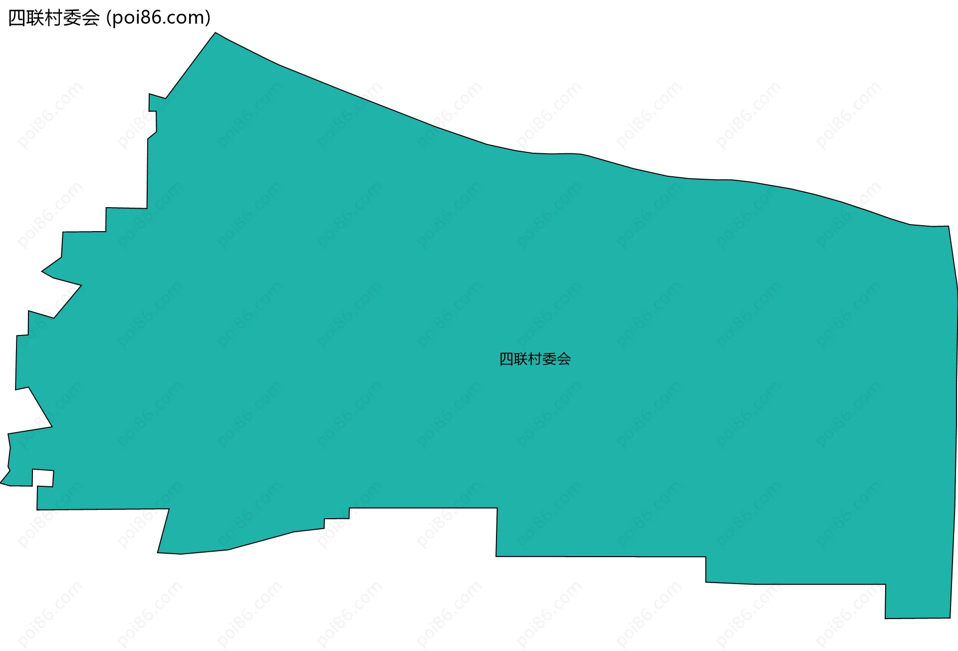 四联村委会边界地图