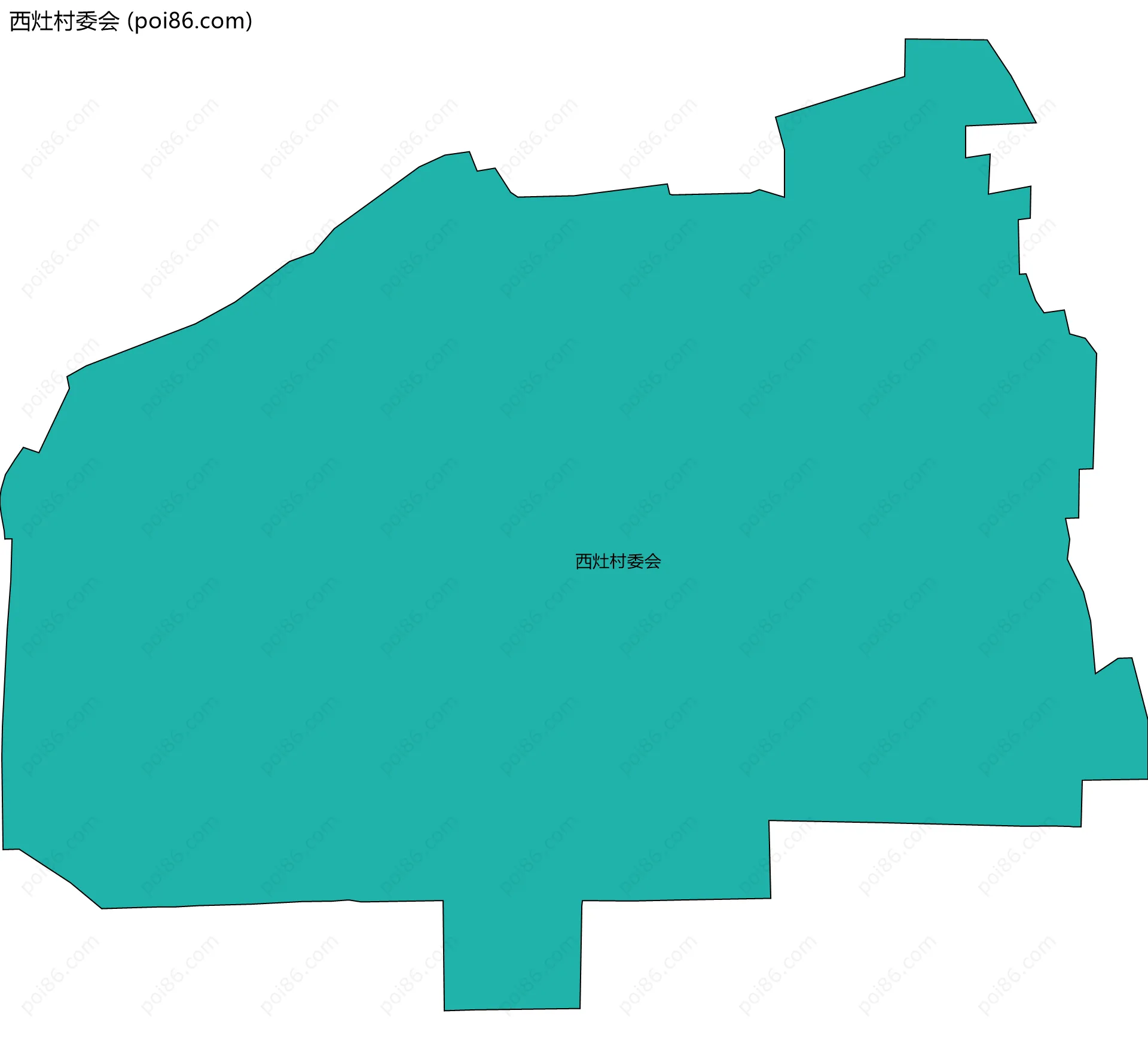 西灶村委会边界地图