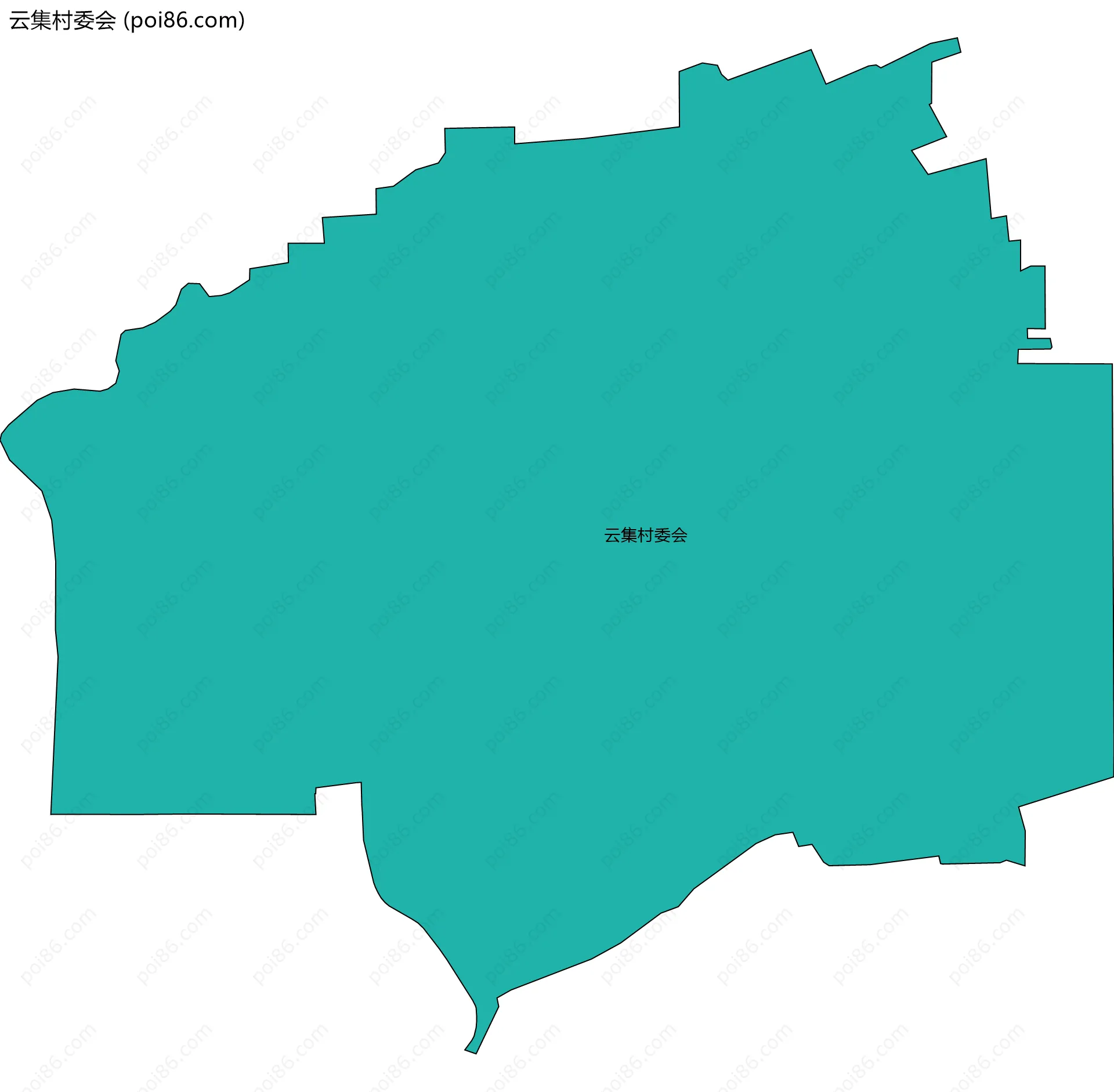 云集村委会边界地图
