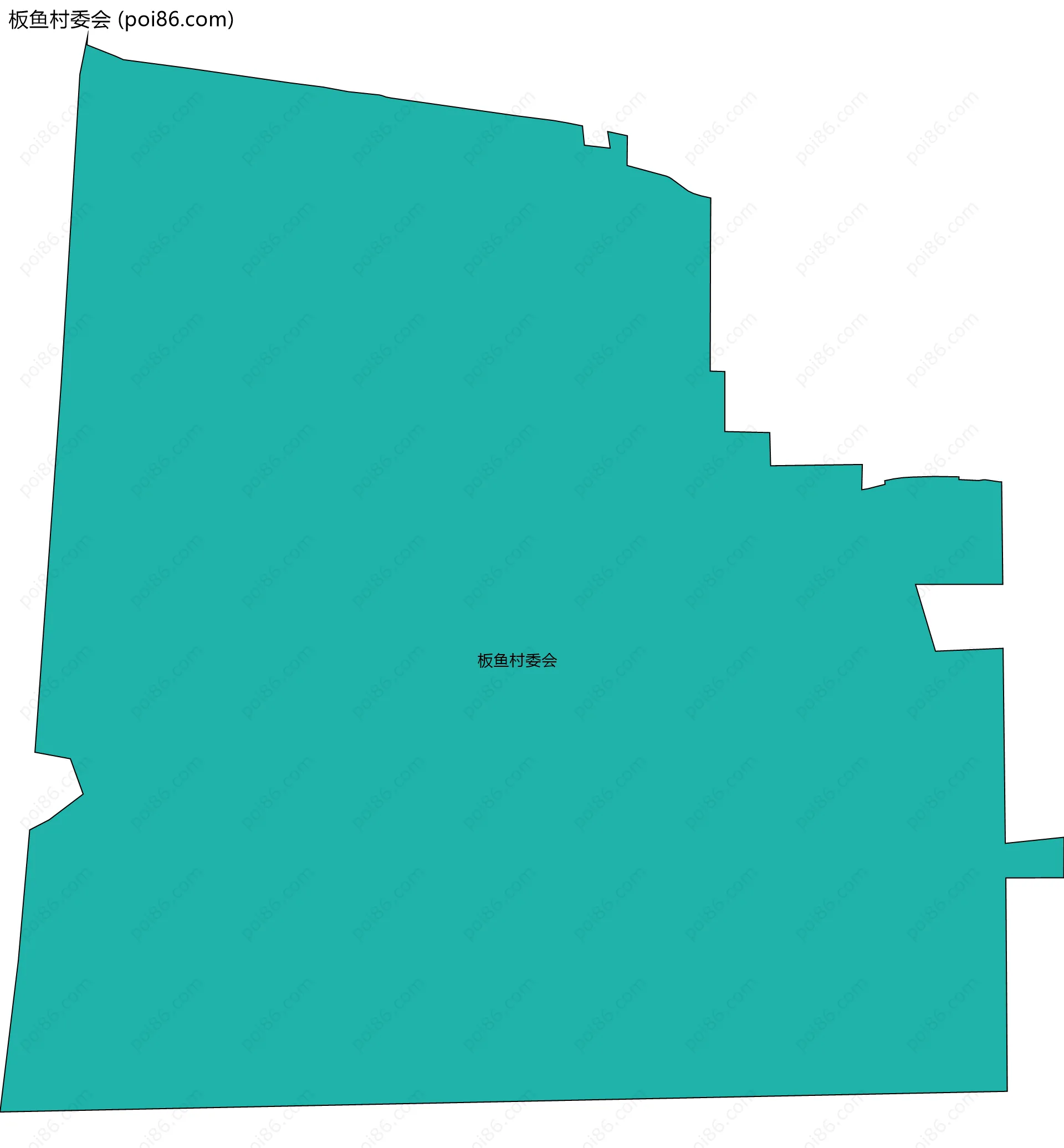 板鱼村委会边界地图