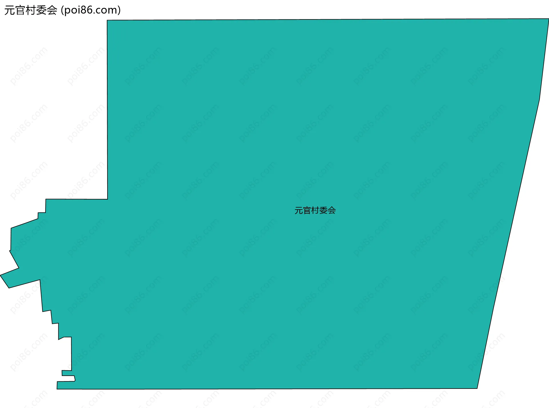 元官村委会边界地图