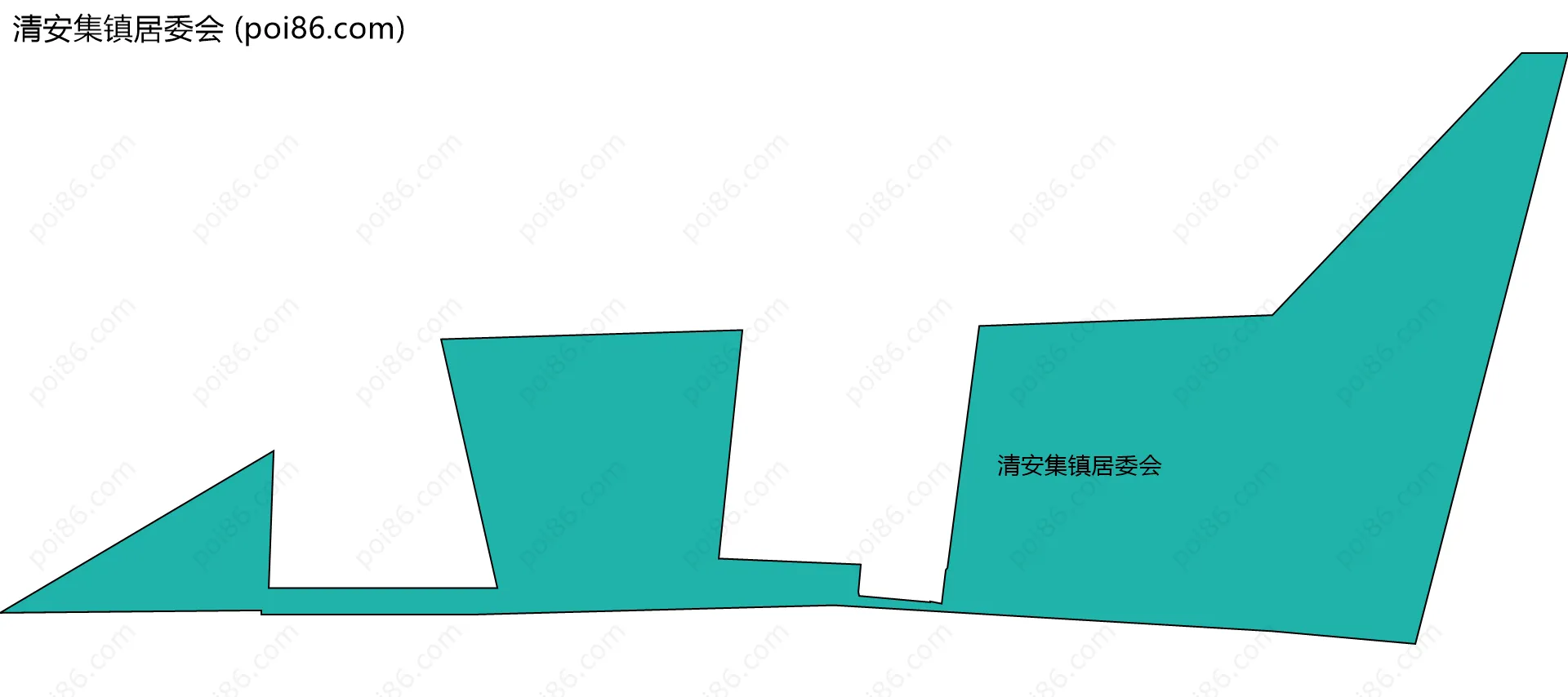 清安集镇居委会边界地图