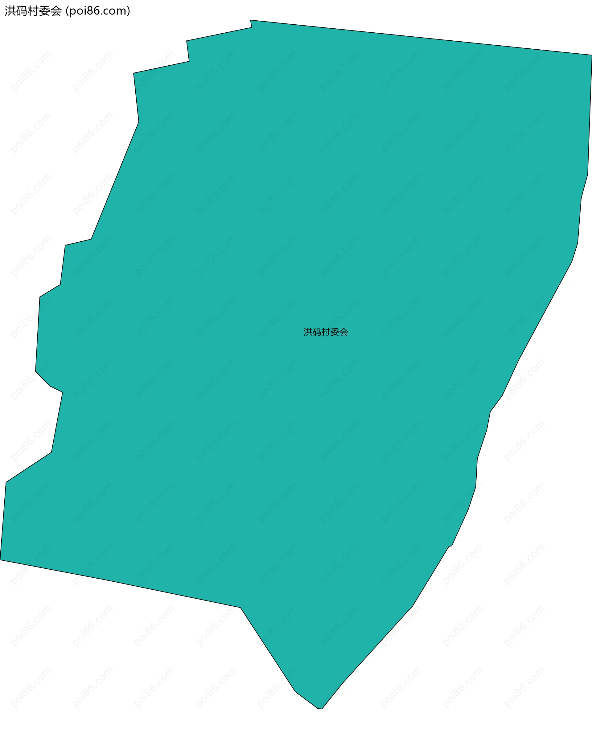 洪码村委会边界地图