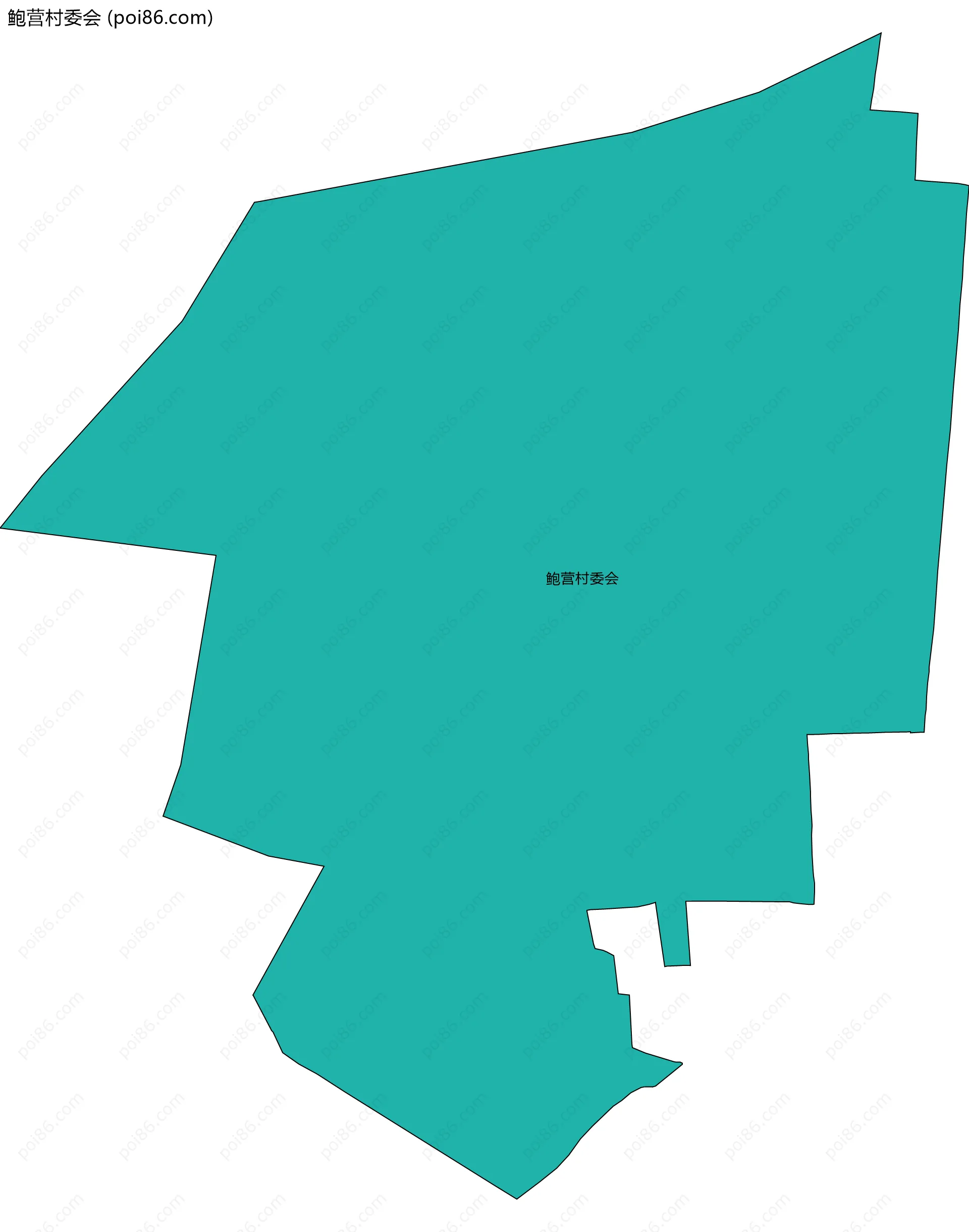 鲍营村委会边界地图