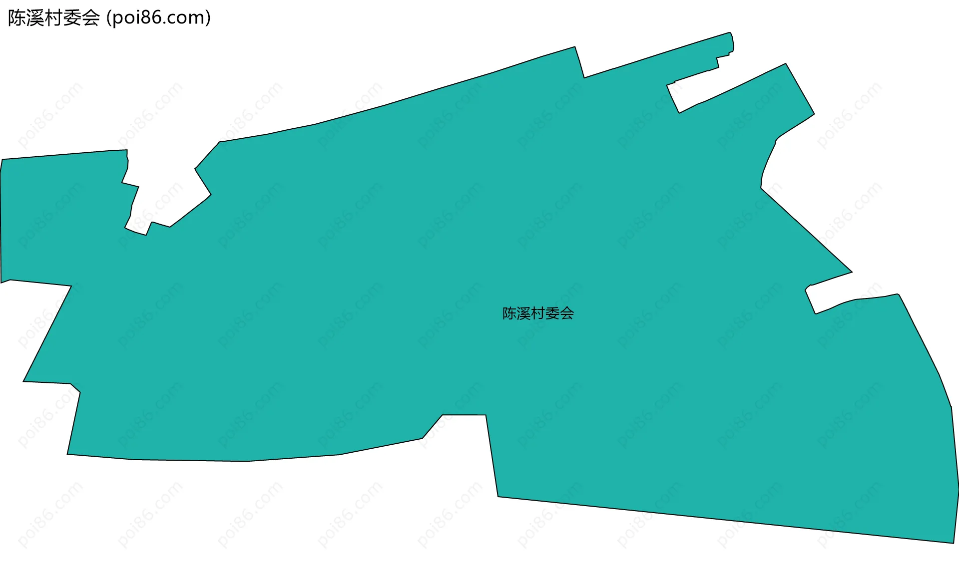 陈溪村委会边界地图